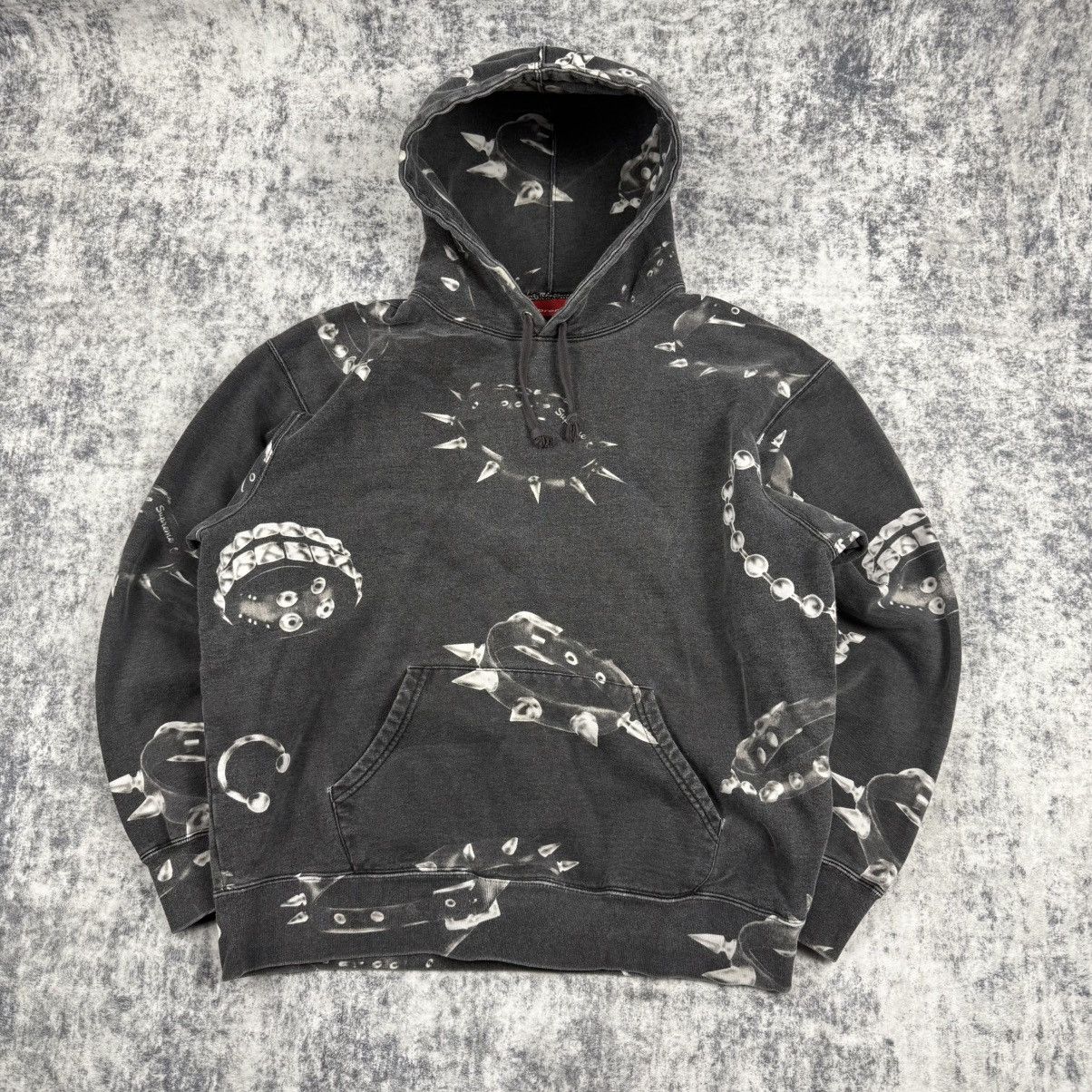 Supreme Spike Studded Collar Hoodie | Grailed
