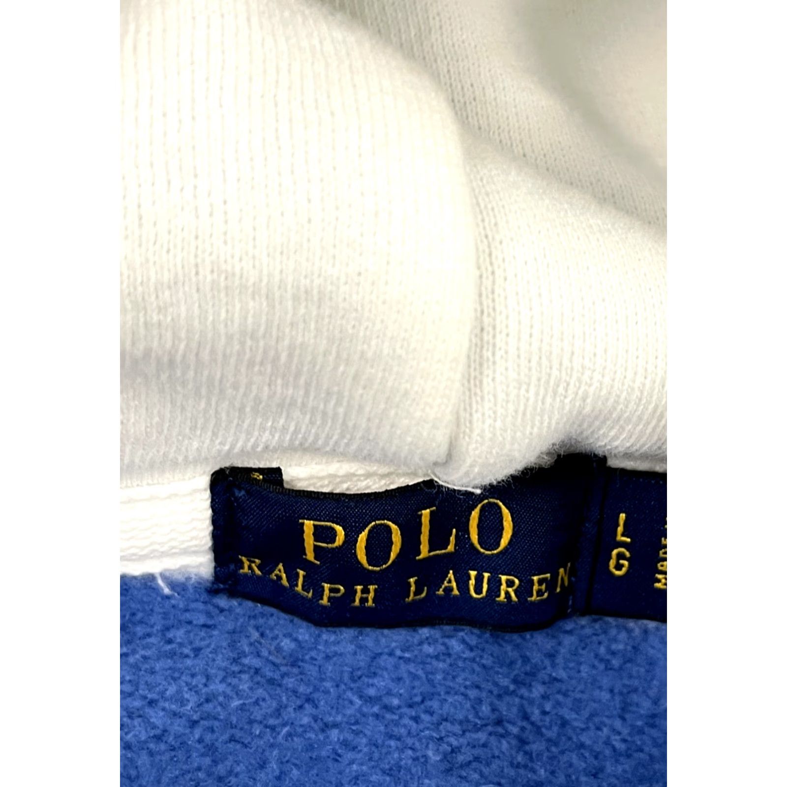 Polo Ralph Lauren POLO RALPH LAUREN Hoodie Womens Large Cropped Boxy Paint Splatter Sweatshirt Gym Size L / US 10 / IT 46 - 2 Thumbnail
