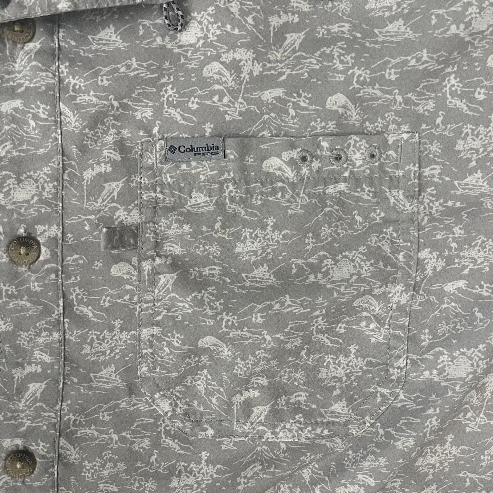 Columbia Columbia Omni Shade PFG Shirt Men XL All Over Print Sea Size US XL / EU 56 / 4 - 4 Thumbnail