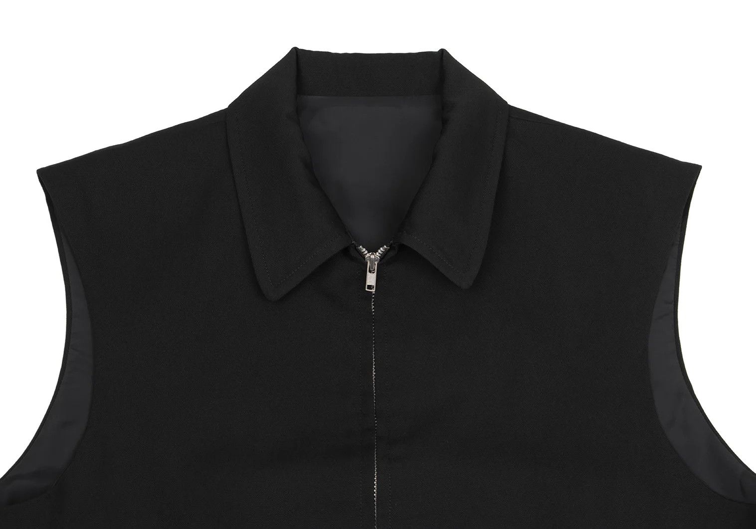 Yohji Yamamoto Yohji Yamamoto Wool Gabardine Zip Vest Size US M / EU 48-50 / 2 - 2 Thumbnail