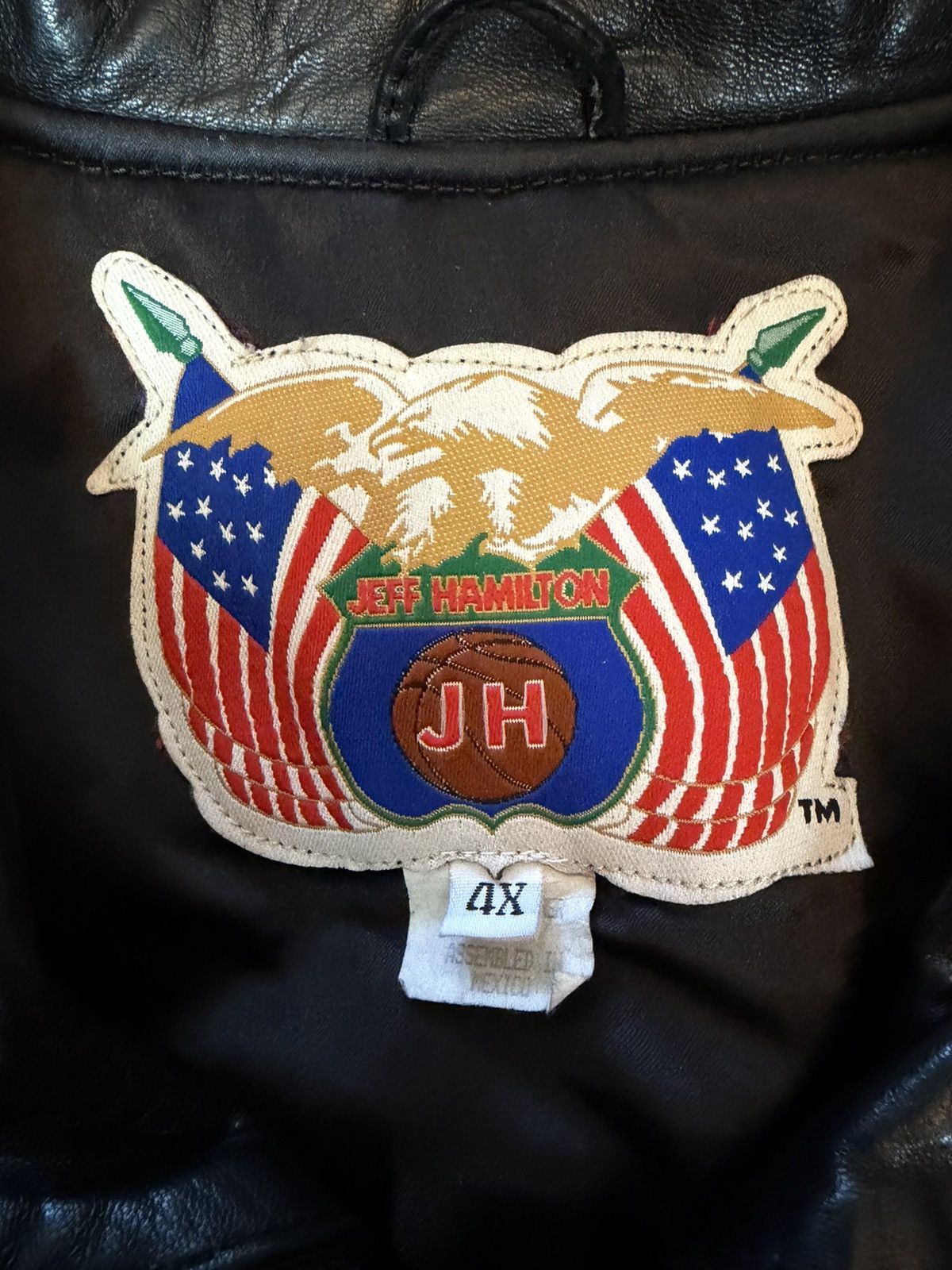 Jeff Hamilton Vintage Jeff Hamilton x NBA conference leather jacket Size US XXL / EU 58 / 5 - 5 Thumbnail