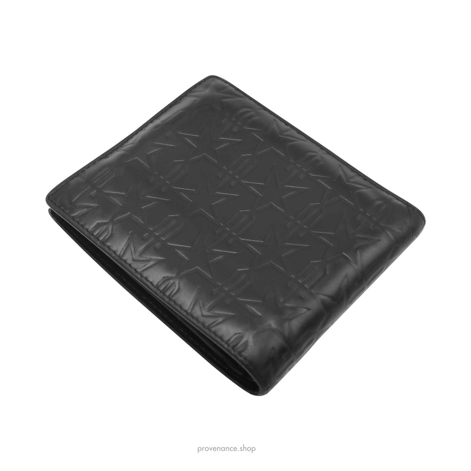 Givenchy 🔴 Givenchy Stars Embossed Wallet - Black Leather Size ONE SIZE - 7 Thumbnail