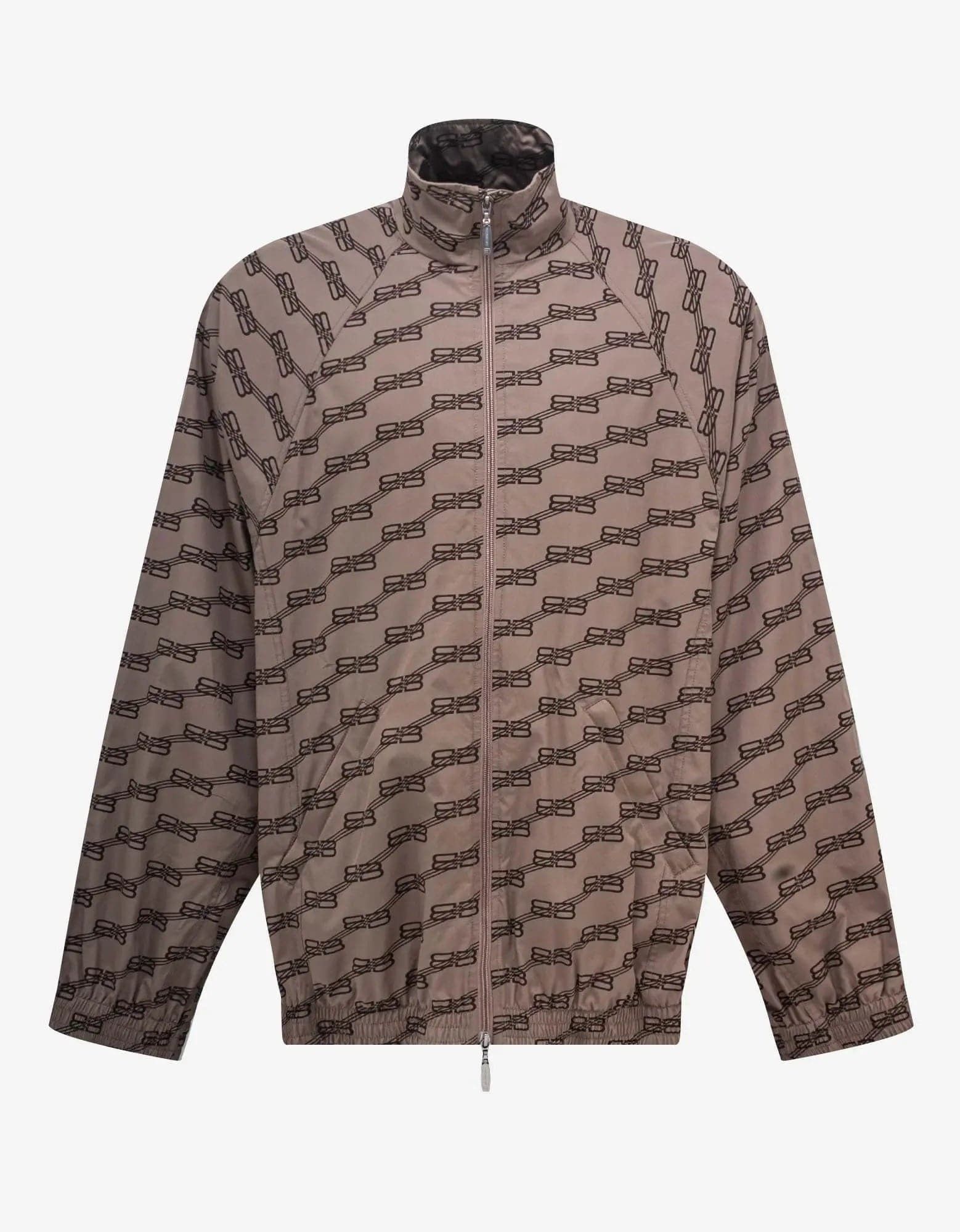Balenciaga Balenciaga Beige All-Over BB Monogram Tracksuit Jacket Size US XXS / EU 40 - 1 Thumbnail