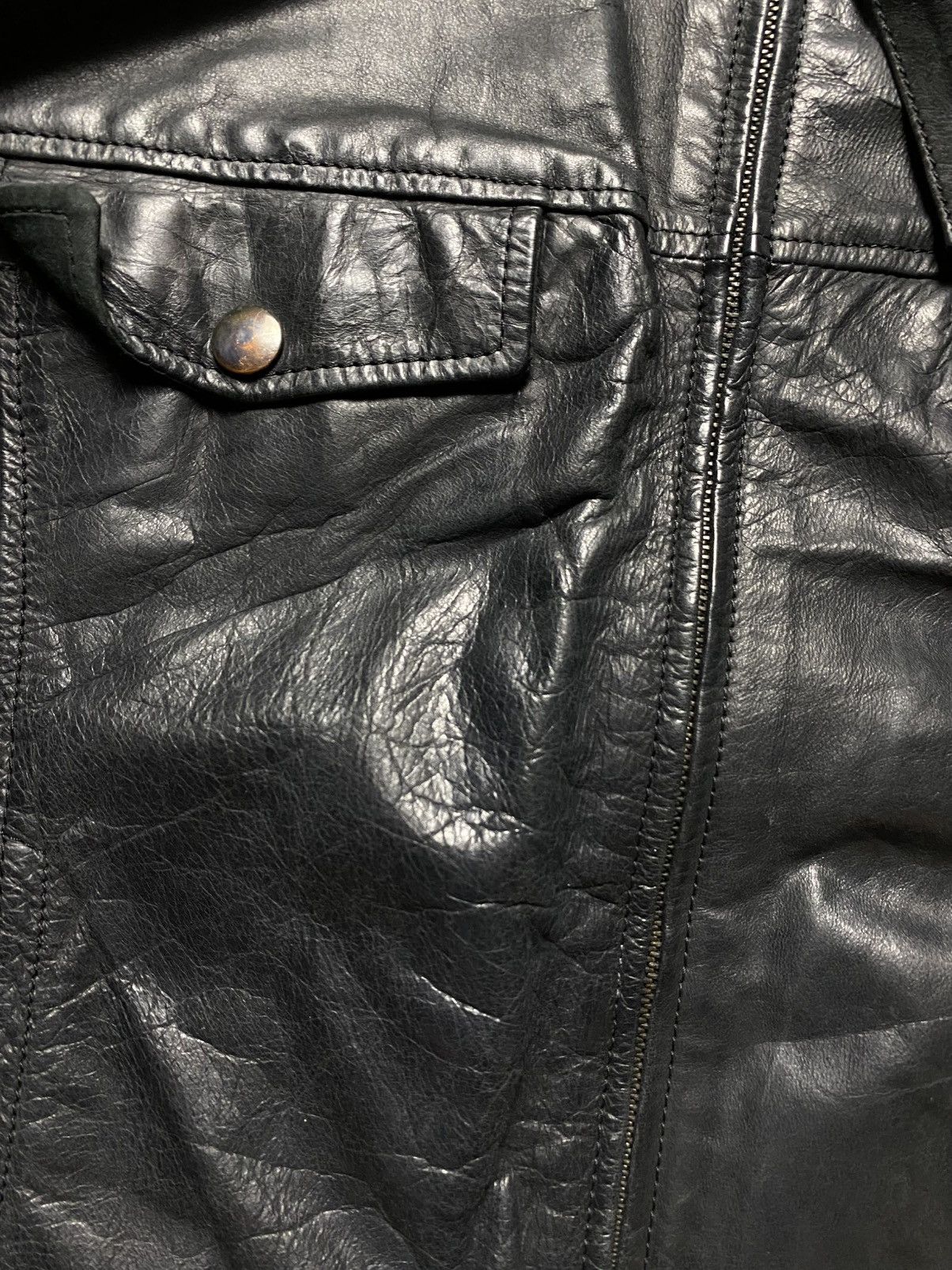 Emporio Armani Armani jeans leather jacket vintage avantgarde archive retro Size US M / EU 48-50 / 2 - 18 Thumbnail