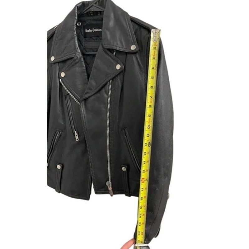 Harley Davidson Vintage 1990s Harley-Davidson Women’s Leather Moto Jacket Size S / US 4 / IT 40 - 9 Thumbnail