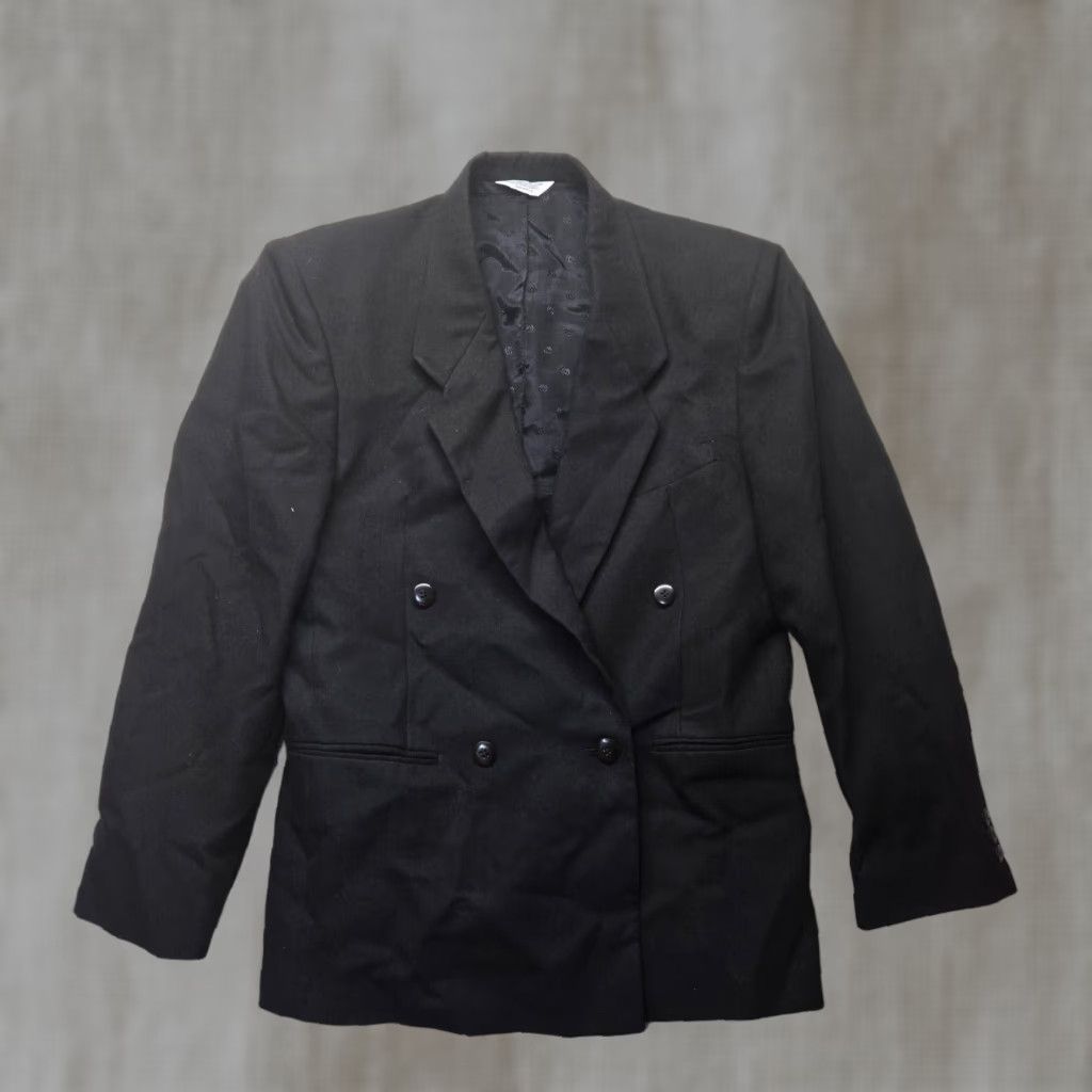 Vintage VINTAGE Cellini Men’s Blazer Jacket Coat - Black, Size 40R, Single-Breasted, Formal Business Suit Size 40R - 1 Thumbnail