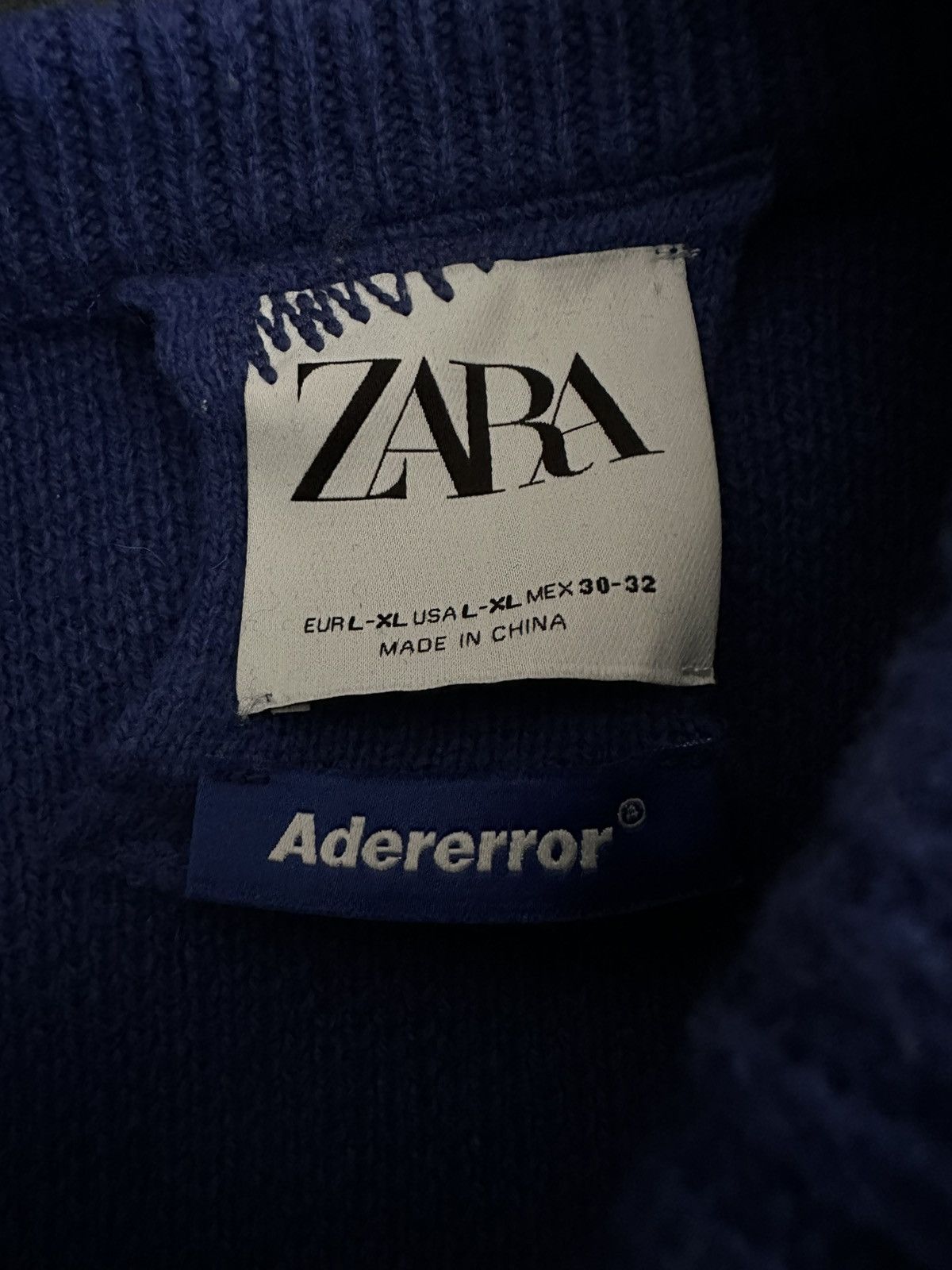 Ader Error × Zara After Error x Zara blue patchwork sweater Size US L / EU 52-54 / 3 - 3 Thumbnail