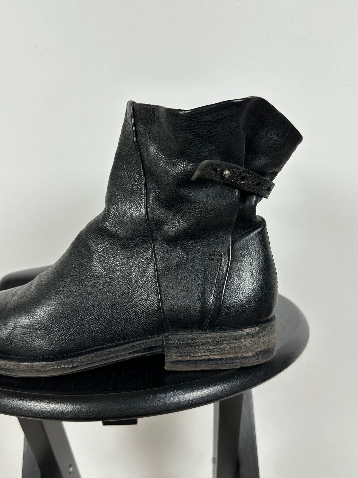 A.S.98 A.S.98. Airstep Black Leather Biker Ankle Boots Size US 8 / IT 38 - 12 Thumbnail