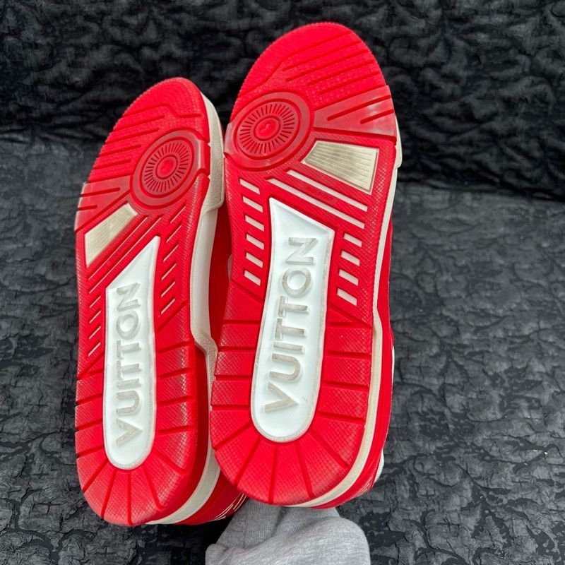 Louis Vuitton Louis Vuitton Red Trainer Sneakers for Men -2508 Size US 10.5 / EU 43-44 - 5 Thumbnail