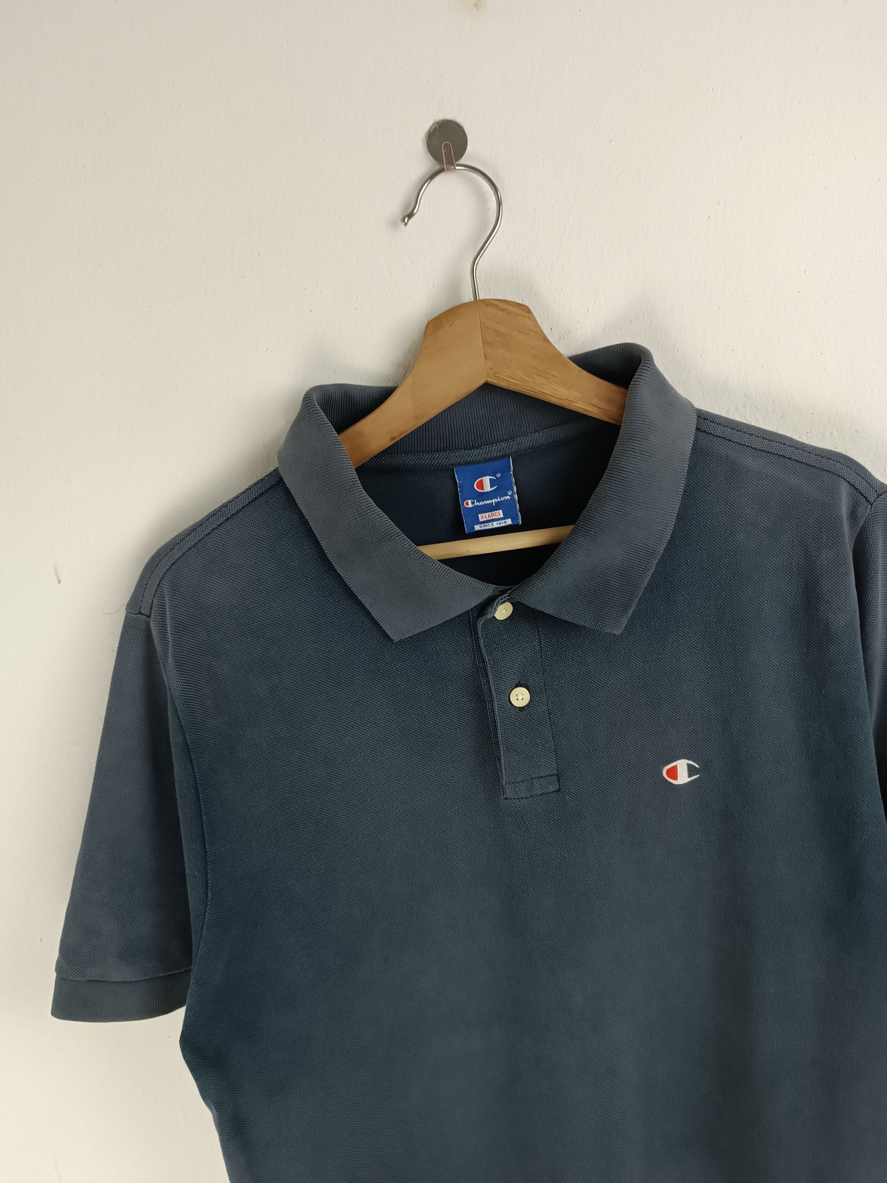 Champion VINTAGE Y2K FADED CHAMPION POLO BUTTON SHIRTS Size US L / EU 52-54 / 3 - 5 Thumbnail