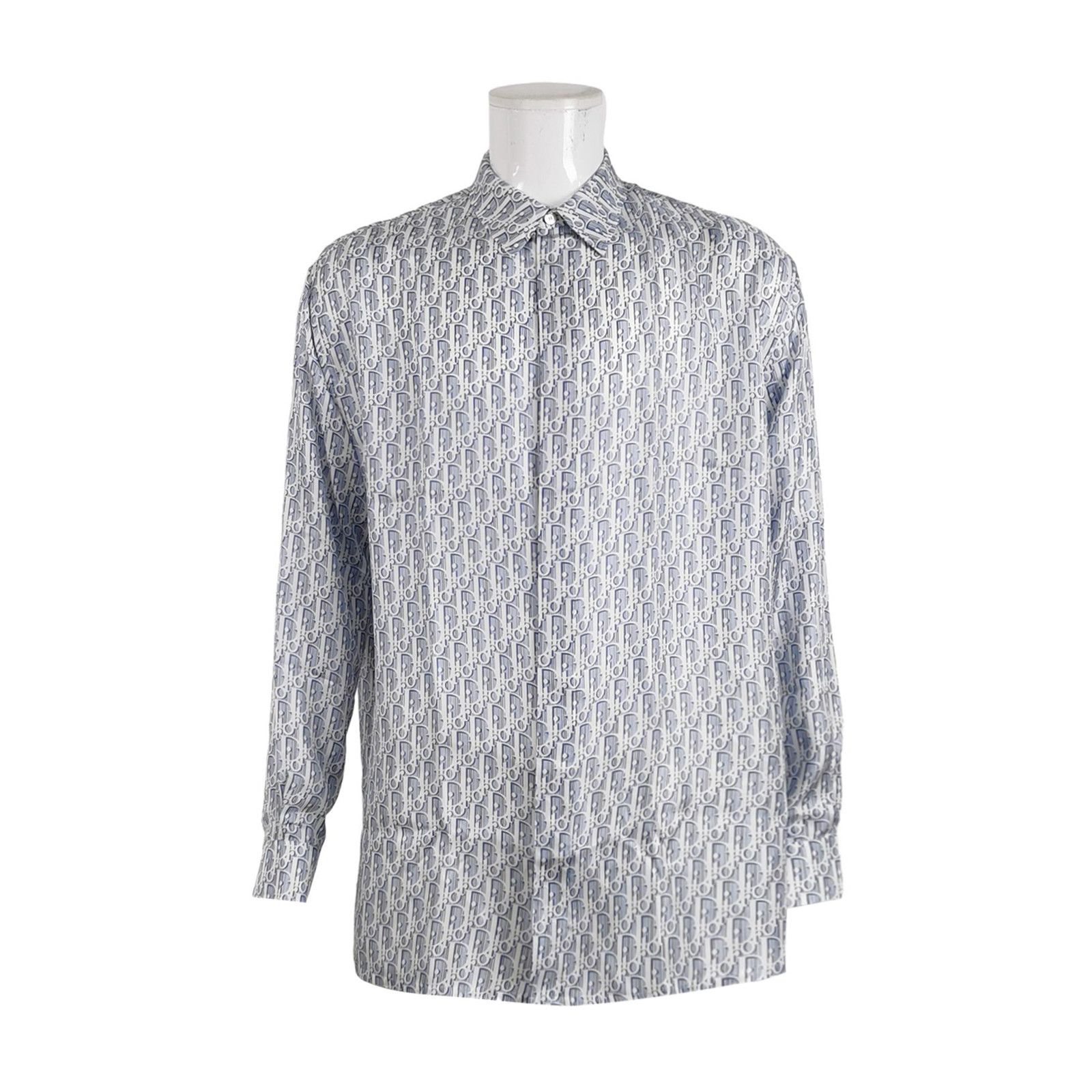 Dior Dior Oblique Silk Monogram Shirt Size 41 Size US L / EU 52-54 / 3 - 1 Thumbnail