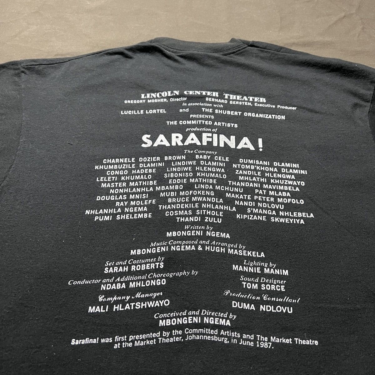 Vintage Vintage 80s SARAFINA MUSIC OF LIBERATION Black History Tee Size US XL / EU 56 / 4 - 6 Thumbnail