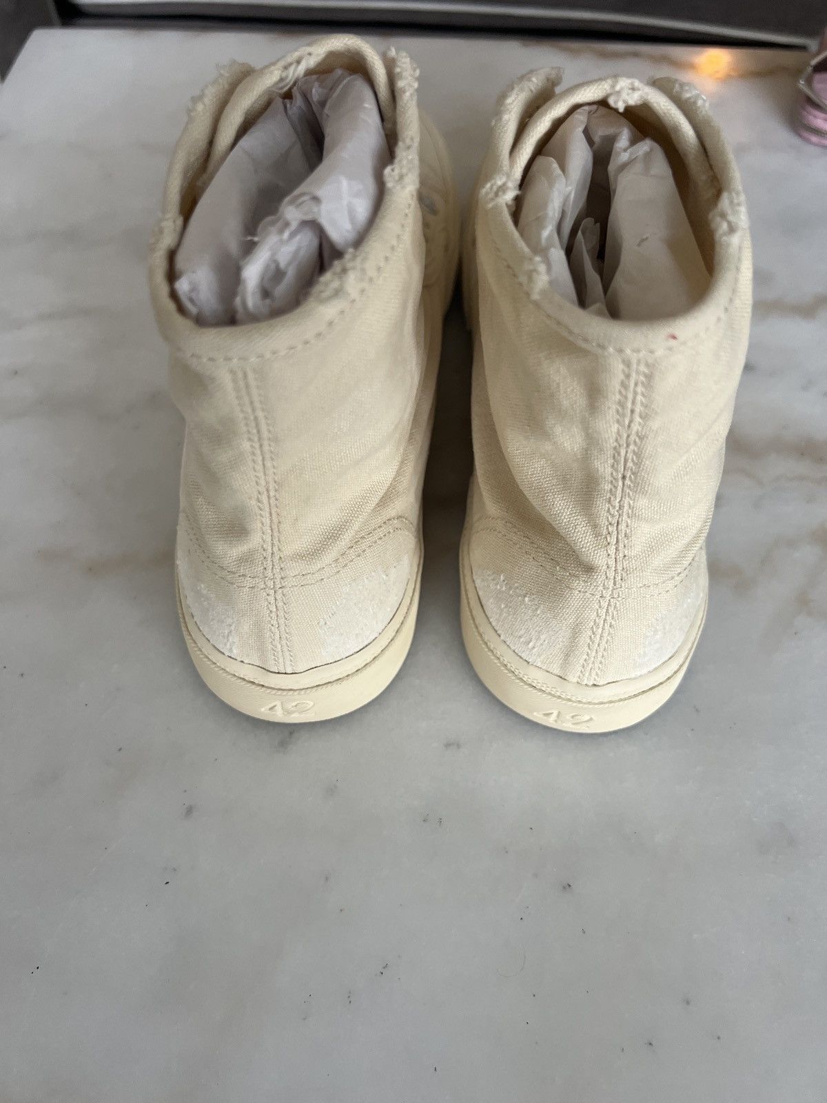 Balenciaga Balenciaga Paris High Top ‘Destroyed - White’ Sneakers Size US 9 / EU 42 - 4 Thumbnail