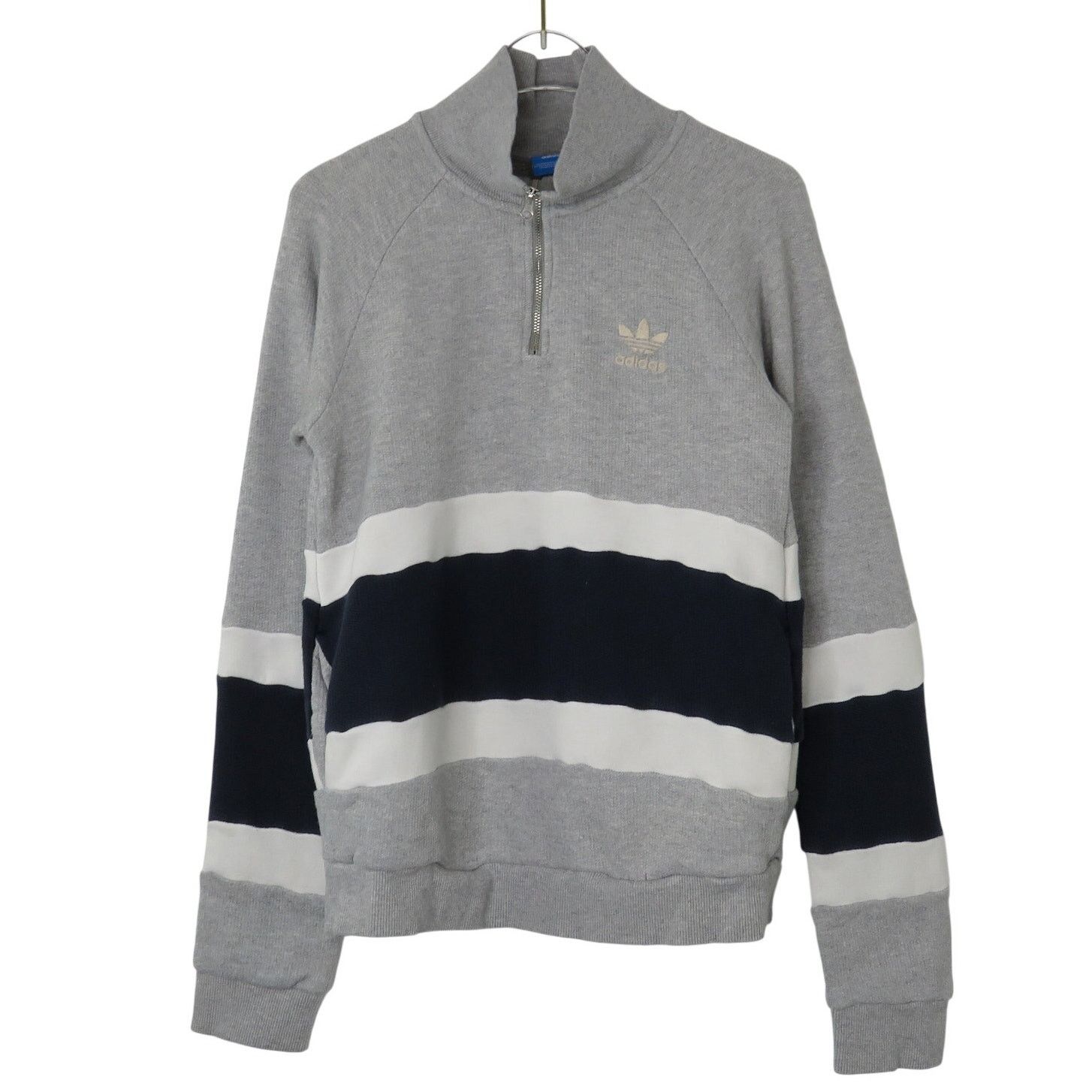 Adidas Adidas Originals Sudadera Trefoil Gray Half Zip Pullover XS Size XS / US 0-2 / IT 36-38 - 3 Thumbnail