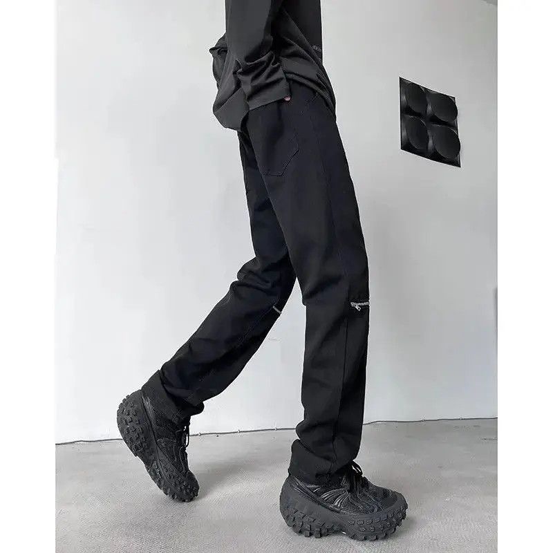 Japanese Brand Retro loose straight leg micro flared jeans Size US 30 / EU 46 - 4 Thumbnail