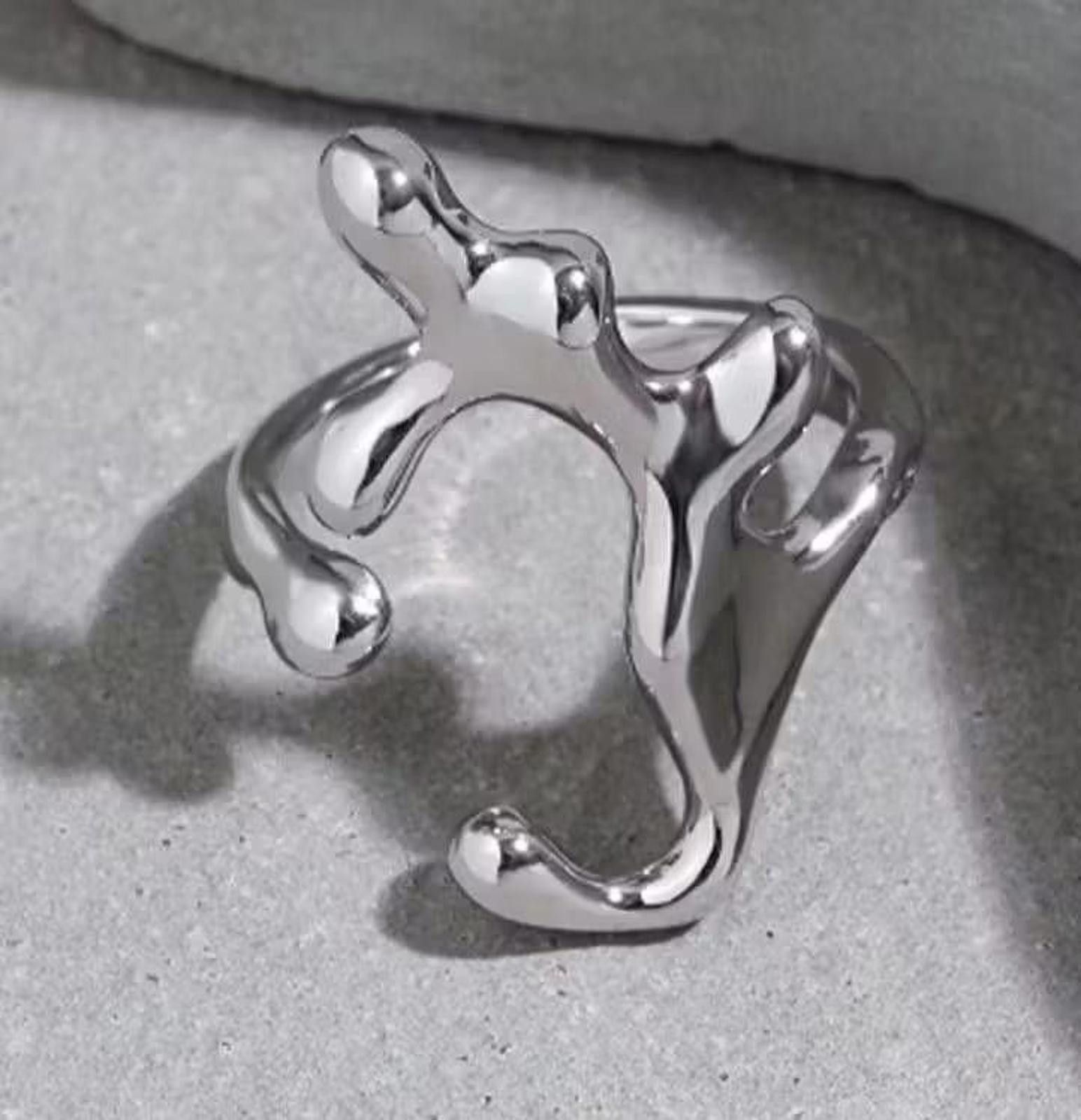 Other 2c Set Vintage Elegant Irregular Hollow Rings Size ONE SIZE - 4 Thumbnail