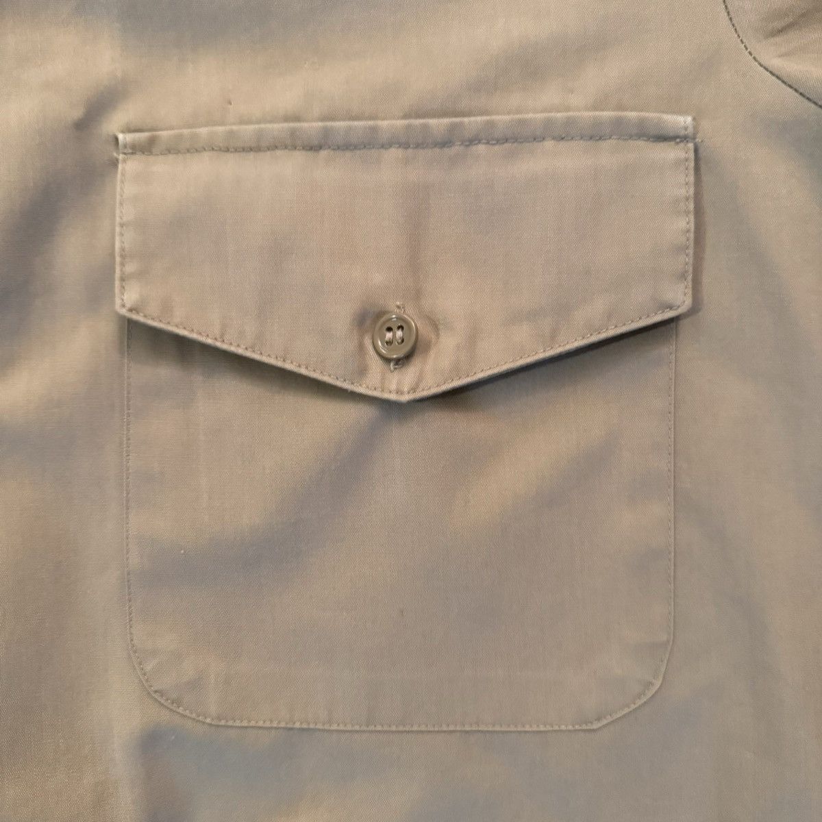 Stussy Vintage 70s Earth Tone Tan Military Cropped Pocket Button Up Size US M / EU 48-50 / 2 - 8 Thumbnail