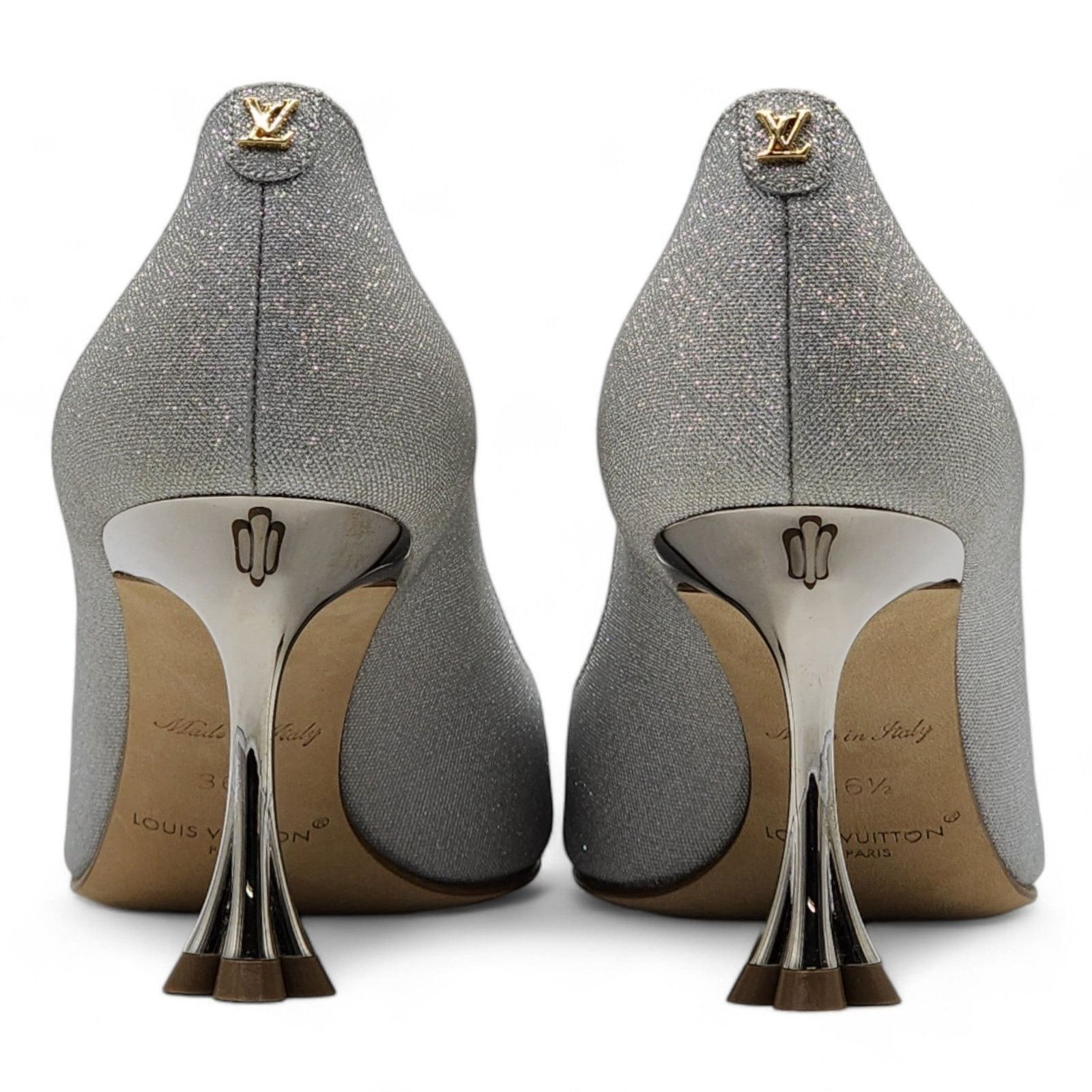 Louis Vuitton Blossom Pumps Glitter in Silver 35.5 5.5 NWB Size US 5.5 / IT 35.5 - 5 Thumbnail