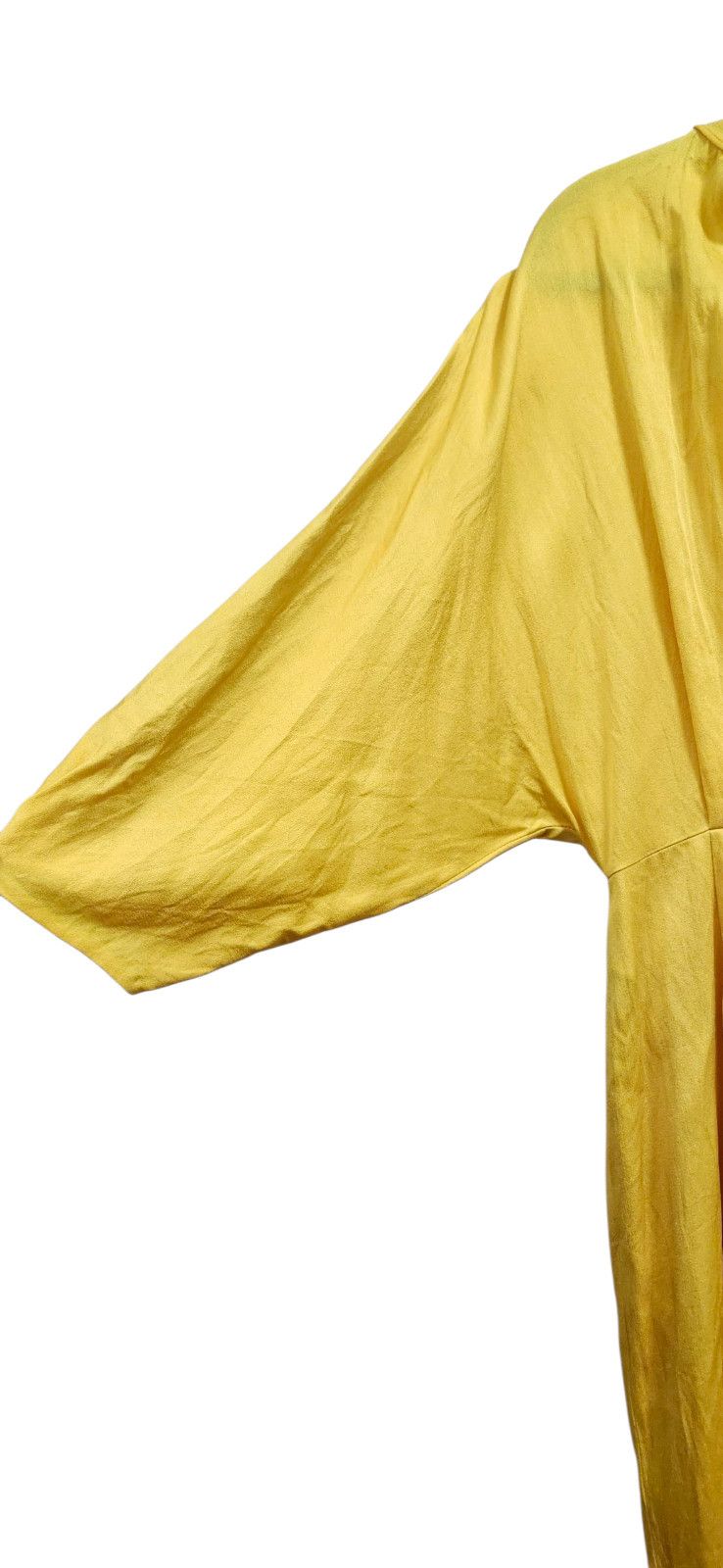 Diane von Furstenberg Diane von Furstenberg Yellow Draped 4 Silky Deep V Neck Size S / US 4 / IT 40 - 3 Thumbnail