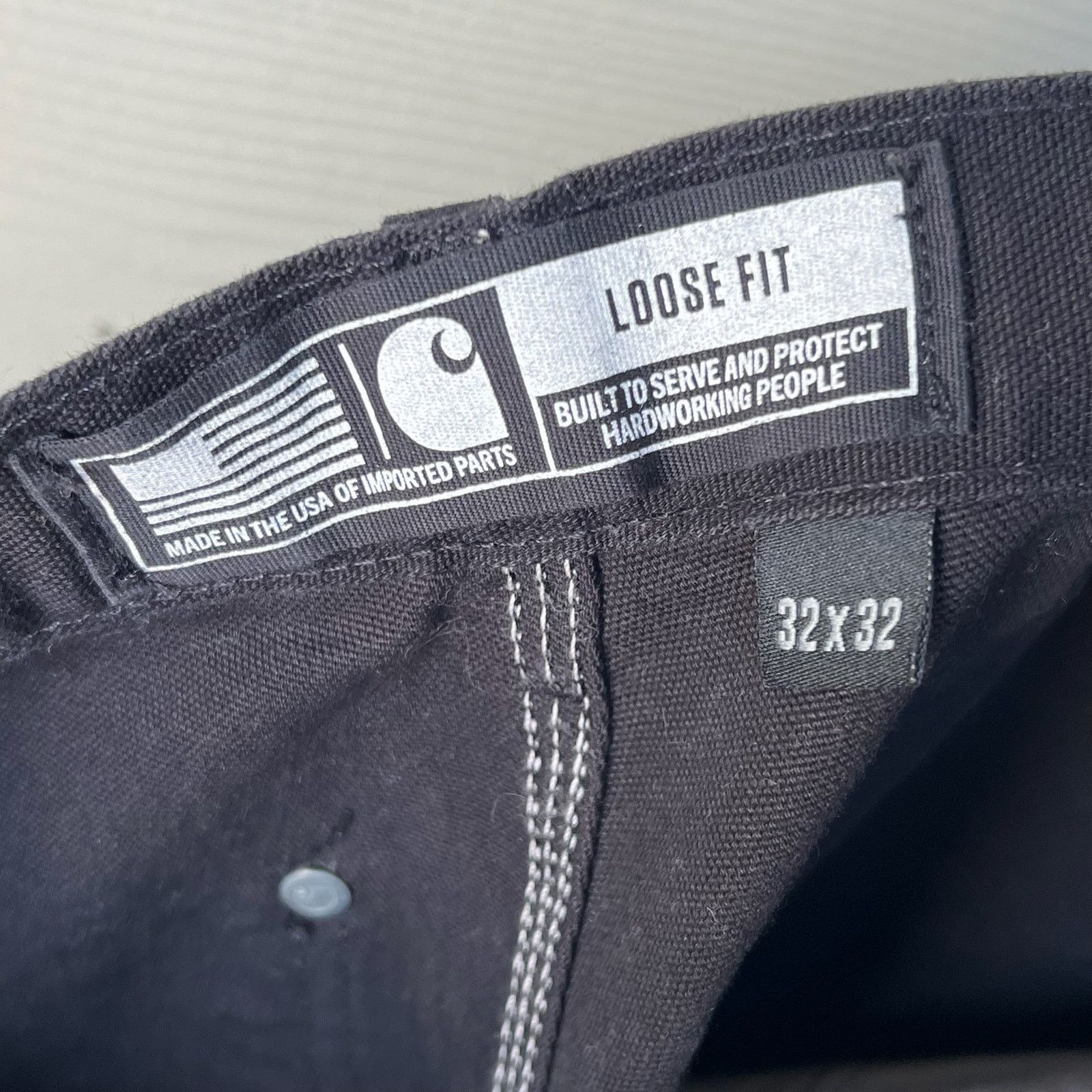 Carhartt × Vintage Carhartt black double knee work wear carpenter pants Size US 31 - 6 Thumbnail