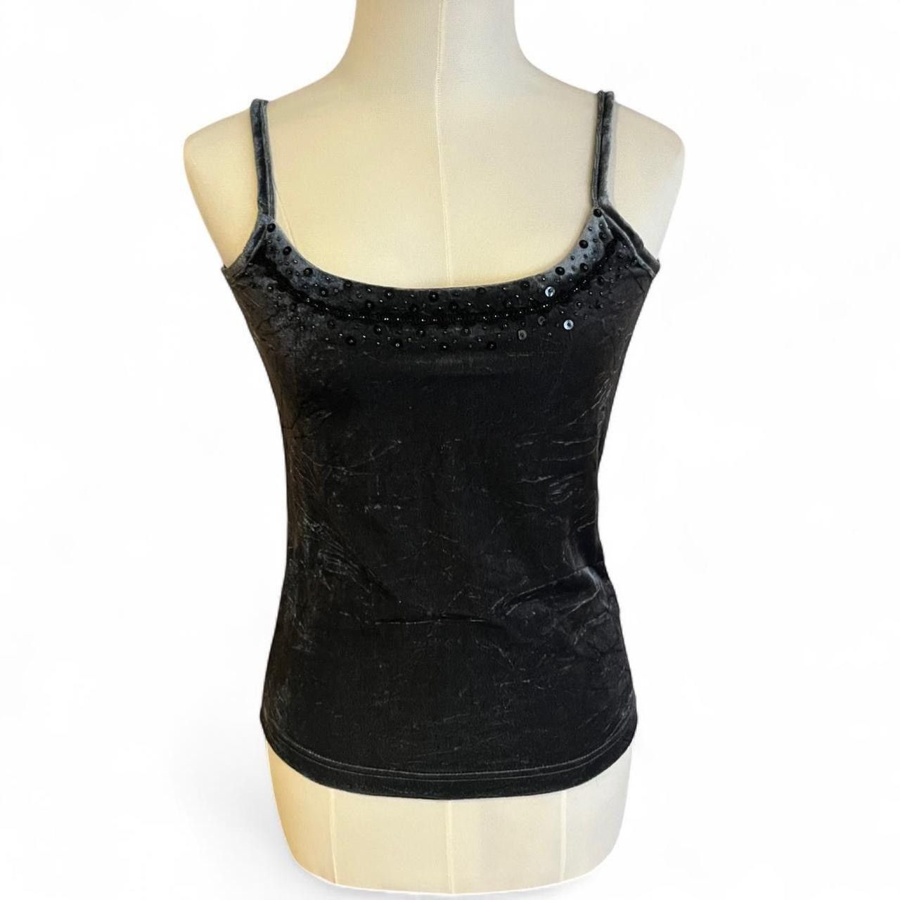 Other Y2K Velvet beaded embroidered Cami tank top🫧 Size XS / US 0-2 / IT 36-38 - 1 Thumbnail