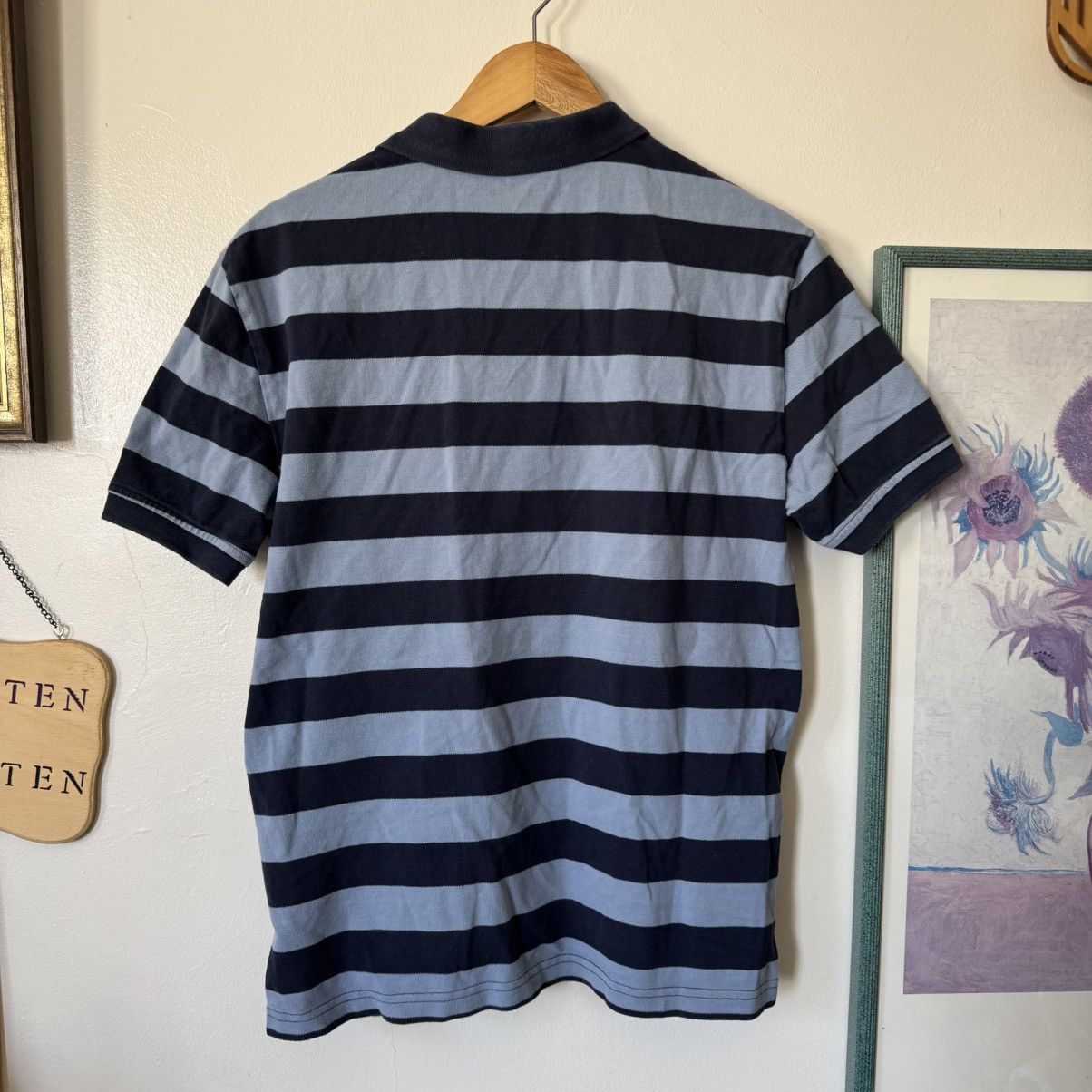 Moose Knuckles Moose Knuckles baby blue/navy blue striped polo shirt Size US S / EU 44-46 / 1 - 7 Thumbnail