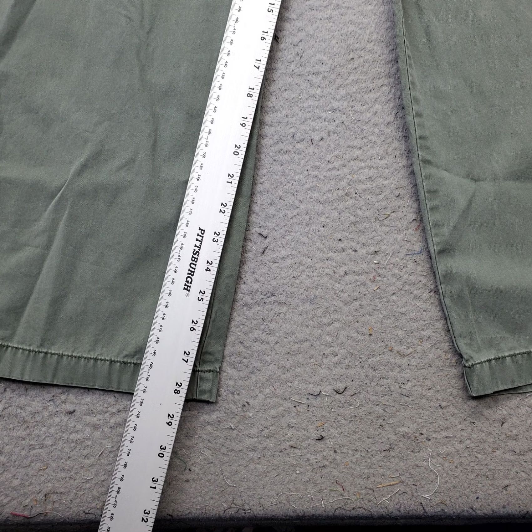 J.Crew J.CREW Chino Pants Mens Size 33 Green Regular Fit Stretch Low Waist Straight Leg Shirt Size US 33 - 4 Thumbnail