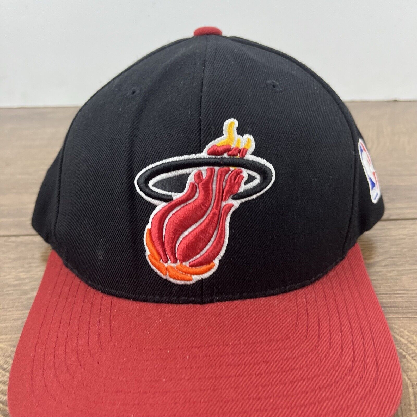 Mitchell & Ness Miami Heat Snapback Hat Black Mitchell & Ness Cap Adjustable Size ONE SIZE - 6 Thumbnail