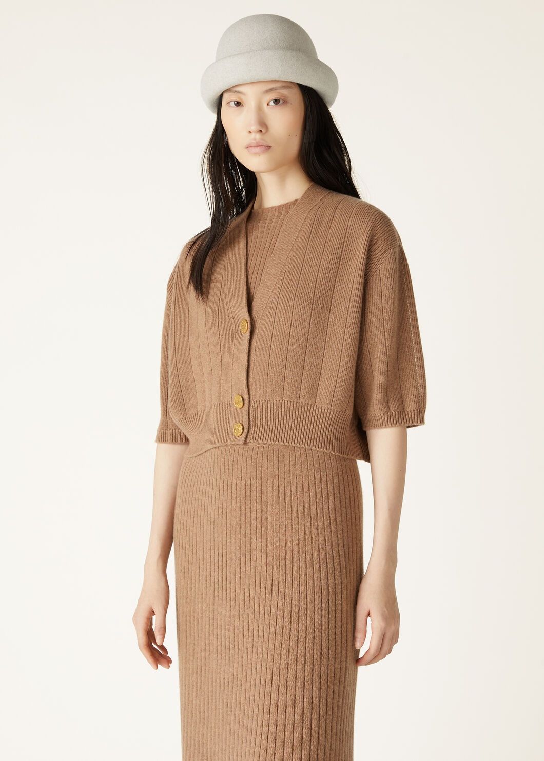 Loro Piana o1srvl11e0725 FAO4273 Baby Cashmere Ribbed Cardigan in Brown Size M / US 6-8 / IT 42-44 - 3 Thumbnail