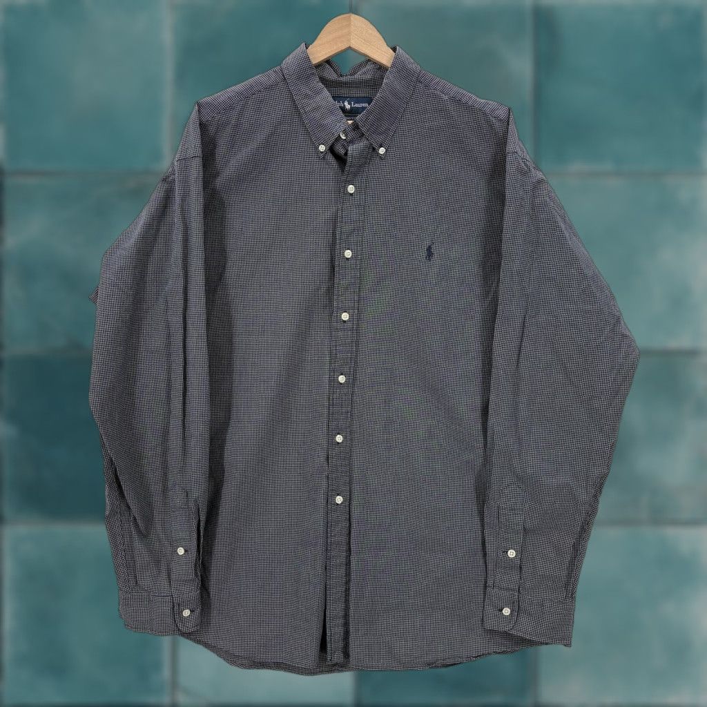 Ralph Lauren Ralph Lauren Ellington Shirt Mens 2XL Button-Down Check Blue Cotton Long Sleeve Size US XXL / EU 58 / 5 - 1 Thumbnail