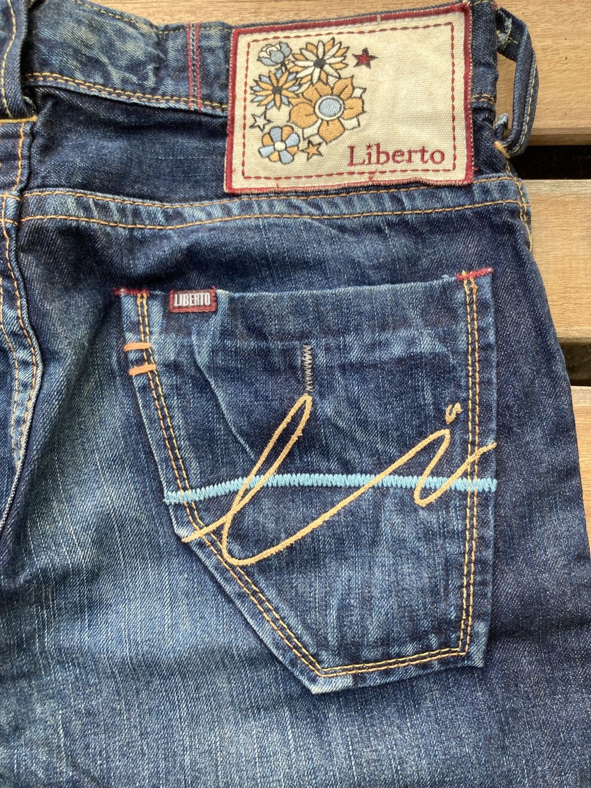 Japanese Brand Liberto Lolita Flare Japanese Blue Jeans Size US 30 / EU 46 - 13 Thumbnail