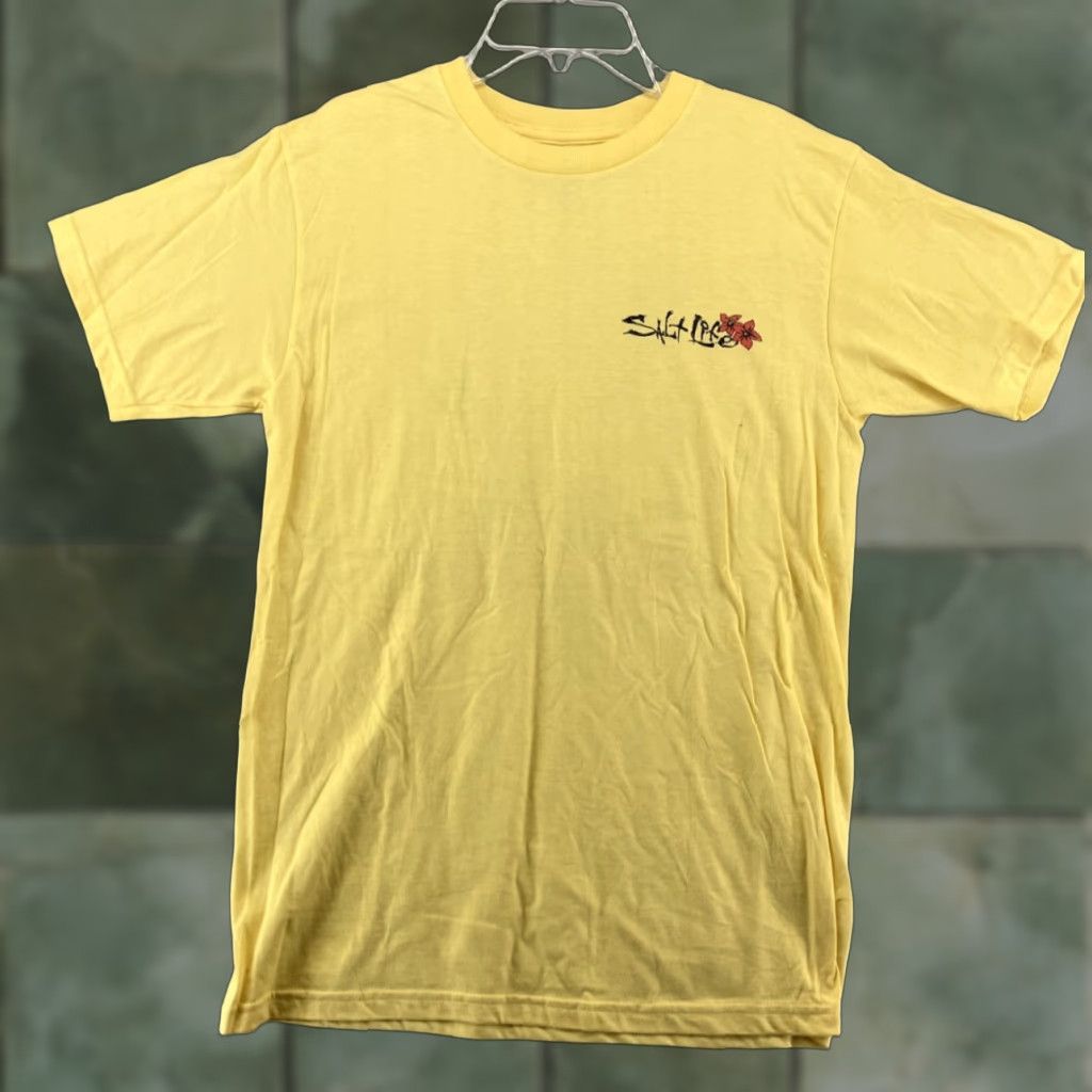 Vintage Salt Life Women's Yellow Floral Paddle Board Graphic T-Shirt S Summer Beach Casual Cotton Size S / US 4 / IT 40 - 1 Thumbnail