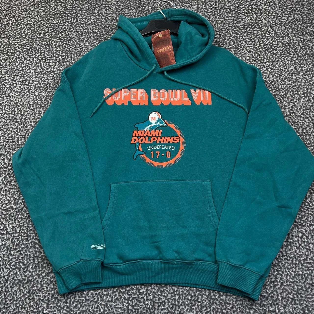 Mitchell & Ness Miami Dolphins Hoodie Men NFL Long Sleeve Pullover New M Size US M / EU 48-50 / 2 - 1 Thumbnail