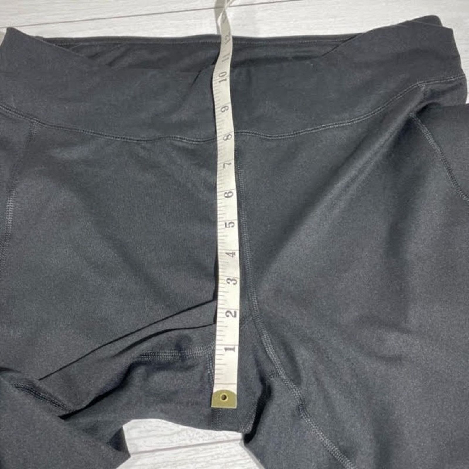 Other Just My Size Black White Mesh Panel Cropped Leggings Size 1X Size 31" - 6 Thumbnail