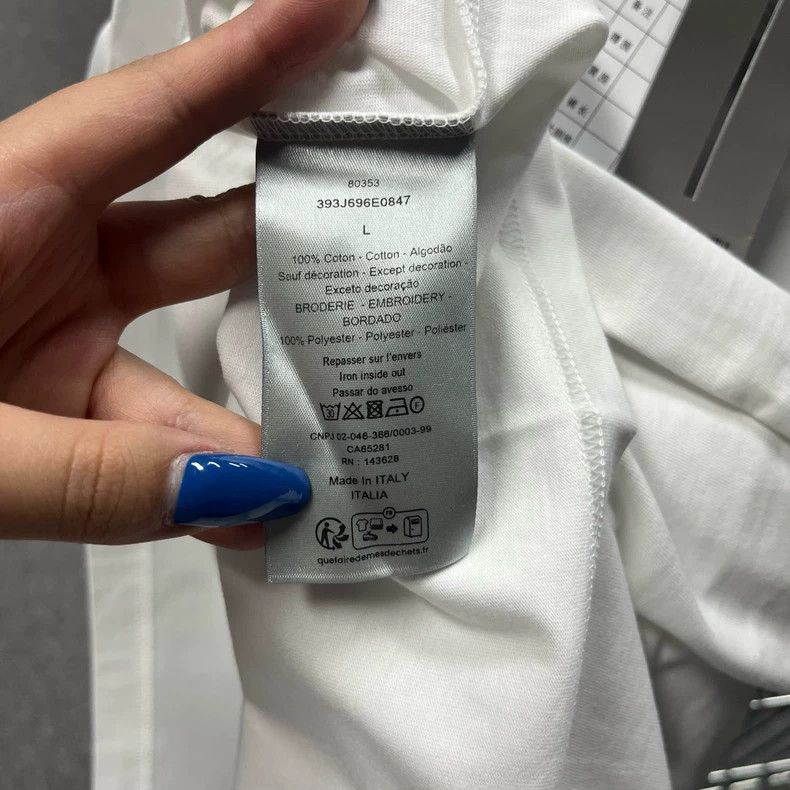Dior DIOR White Graphic Print Short Sleeve T-2505 Size US M / EU 48-50 / 2 - 7 Thumbnail