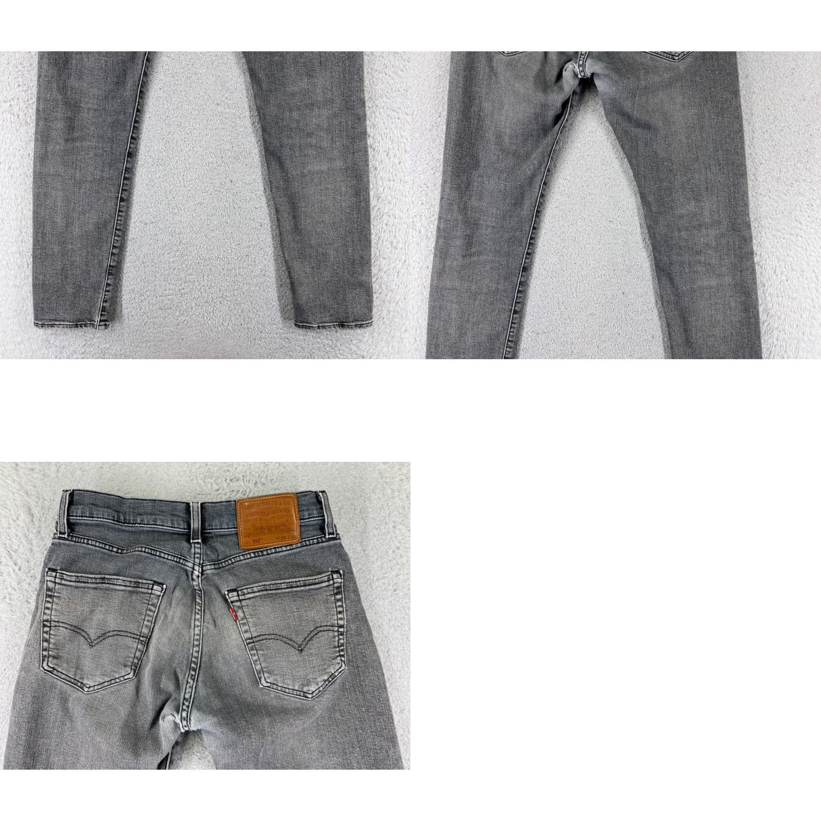 Levi's Levi's Denim Jeans 512 Distressed Black 29/Regular Mens Levi's 512 5-Pocket Stretch Cotton Pants Jeans Size US 29 - 10 Thumbnail
