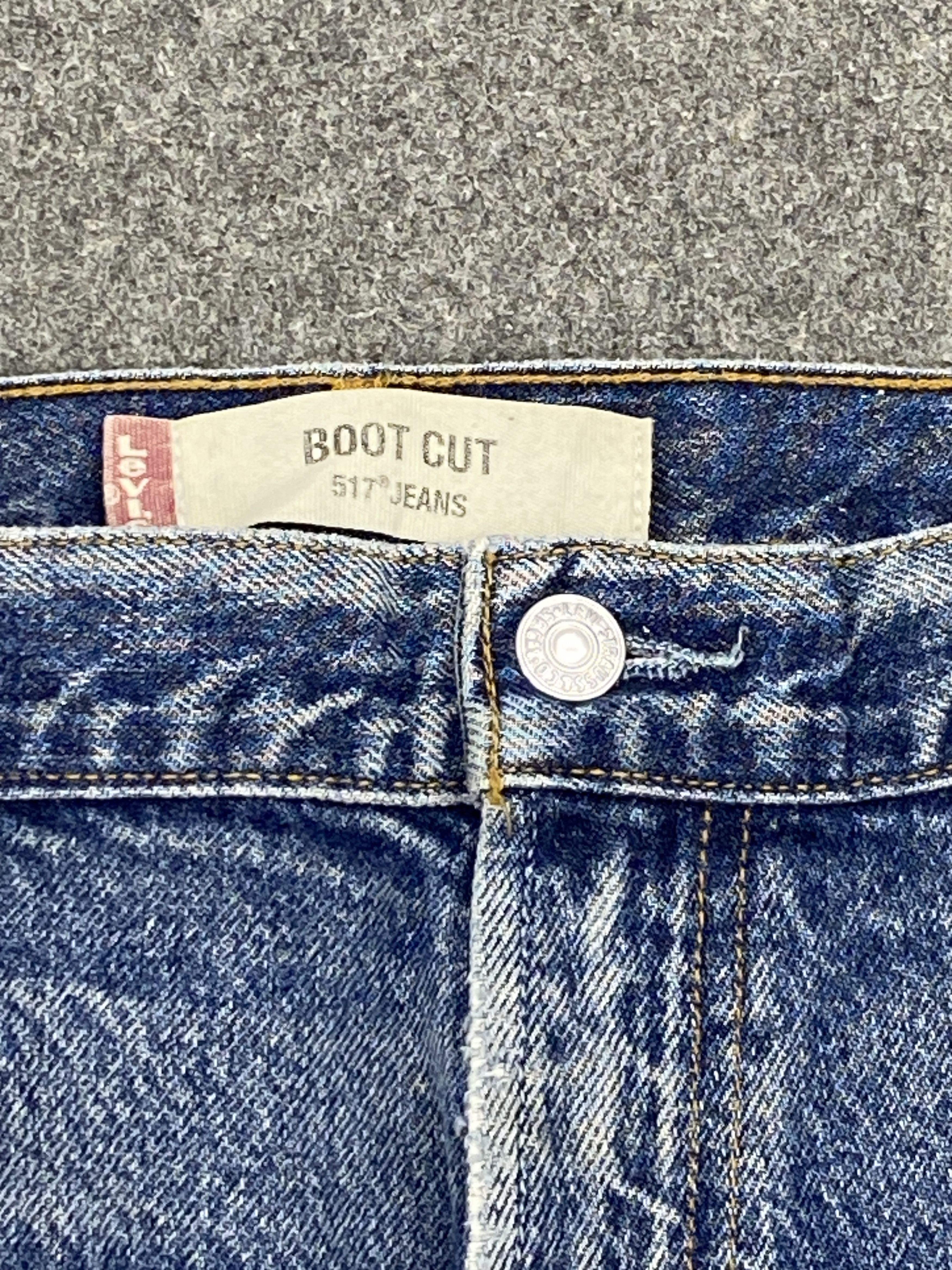 Levi's Faded Blue Vintage Levis 517 Flared Bootcut Denim DP2599 Size US 35 - 7 Thumbnail