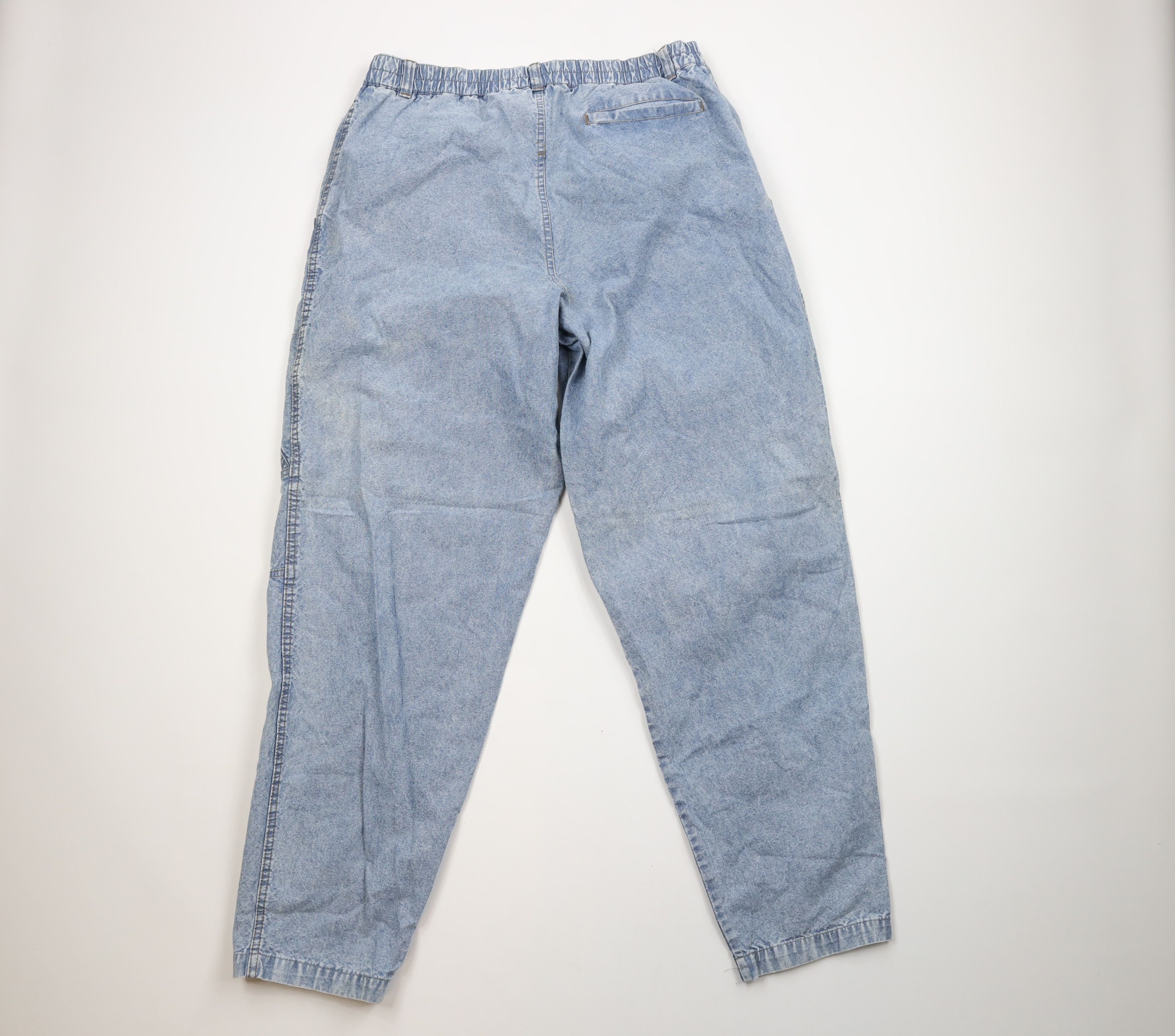 Vintage Vintage 90s Streetwear Acid Wash Baggy Tapered Leg Jeans Size US 36 / EU 52 - 10 Thumbnail