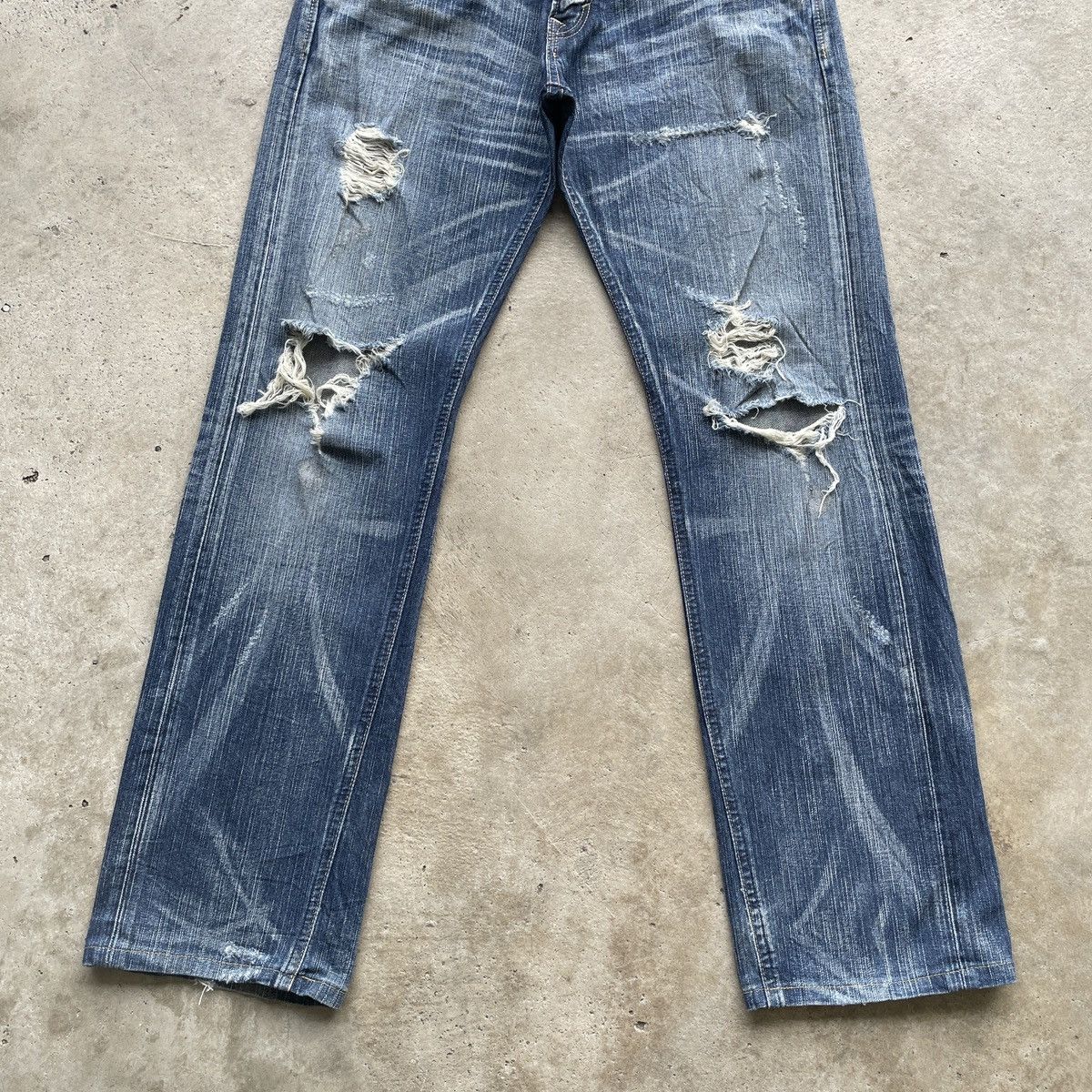 Edwin Vintage Edwin 503 Ripped Faded Distressed Jeans Pants Denim Size US 32 / EU 48 - 4 Thumbnail