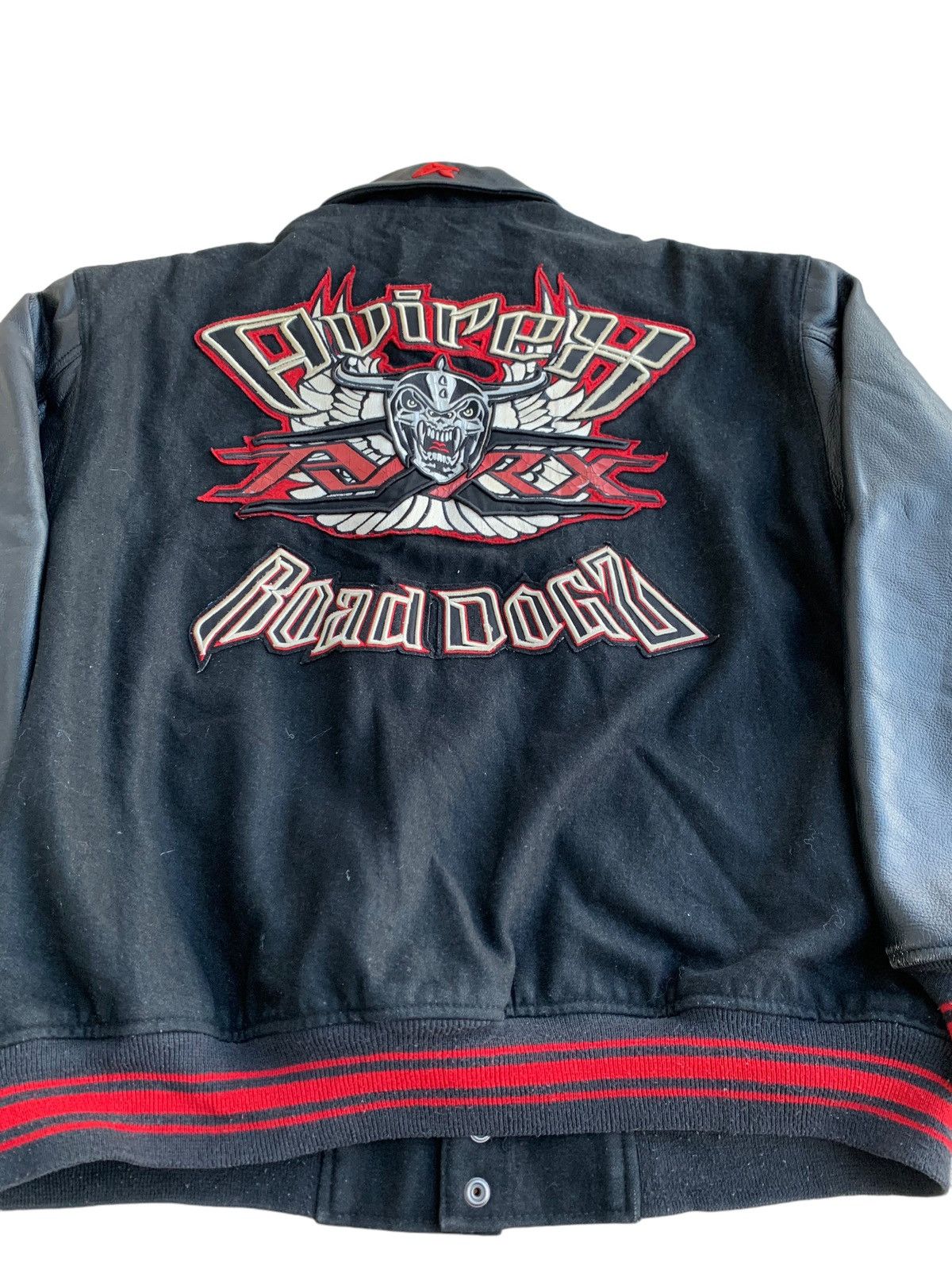 Avirex Vintage Avirex Road Dogz Wool Leather Sleeve Size US XL / EU 56 / 4 - 14 Thumbnail