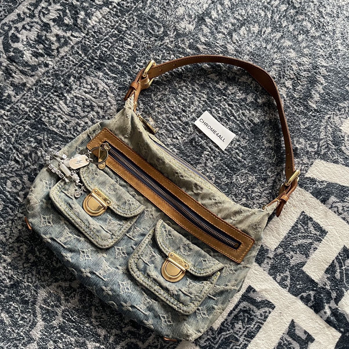 Louis Vuitton × Vintage Louis Vuitton Baggy PM Monogram Denim Shoulder Bag Size ONE SIZE - 2 Thumbnail