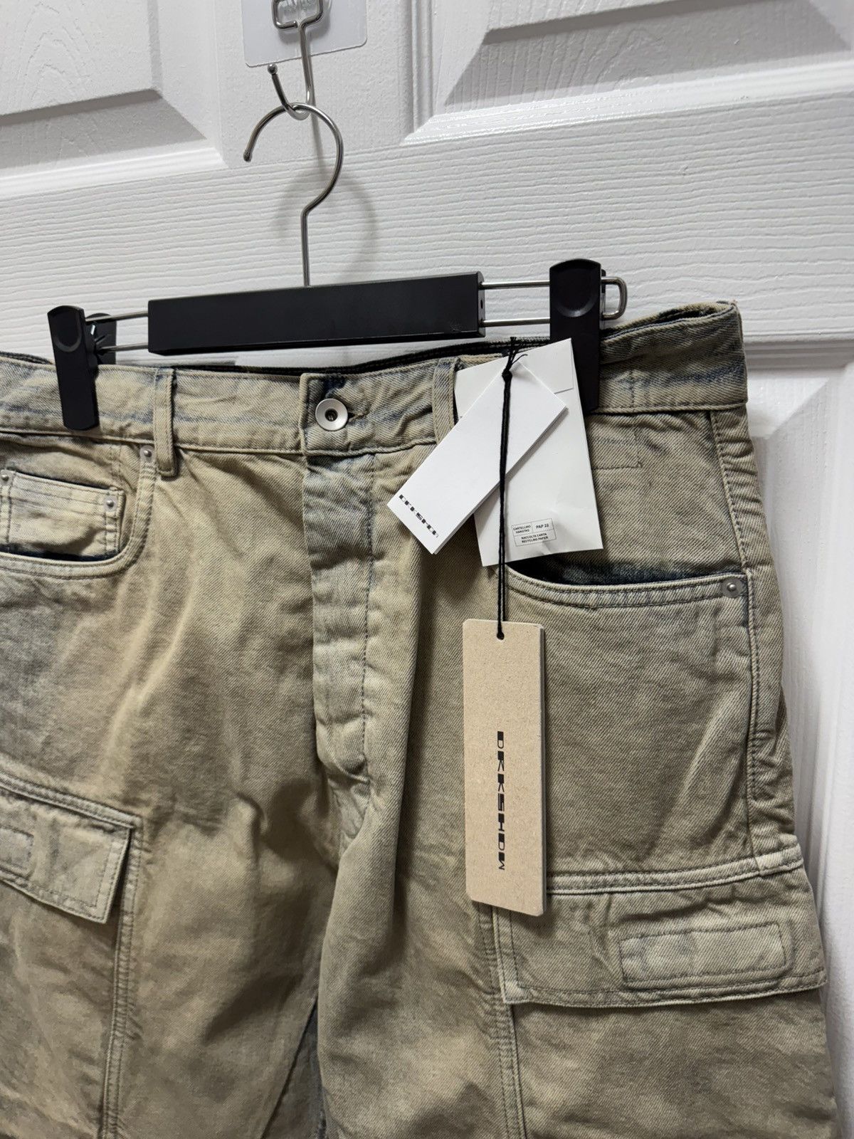 Rick Owens Drkshdw Rick Owens DRKSHDW Double Cargo Bela Jean Mineral Pearl Size US 32 / EU 48 - 3 Thumbnail