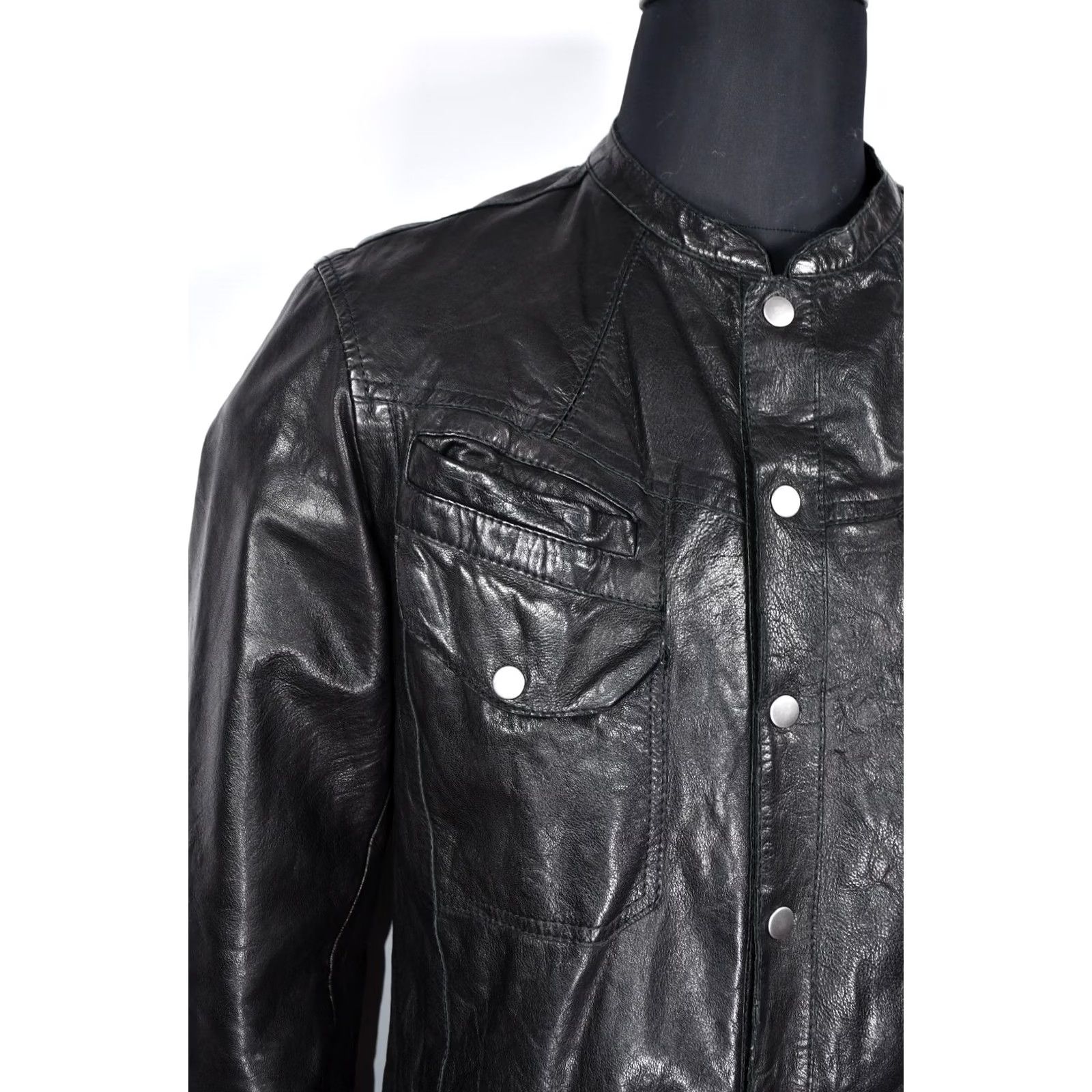Allsaints All Saints Monster Leather Jacket Mens M Black Size US M / EU 48-50 / 2 - 6 Thumbnail