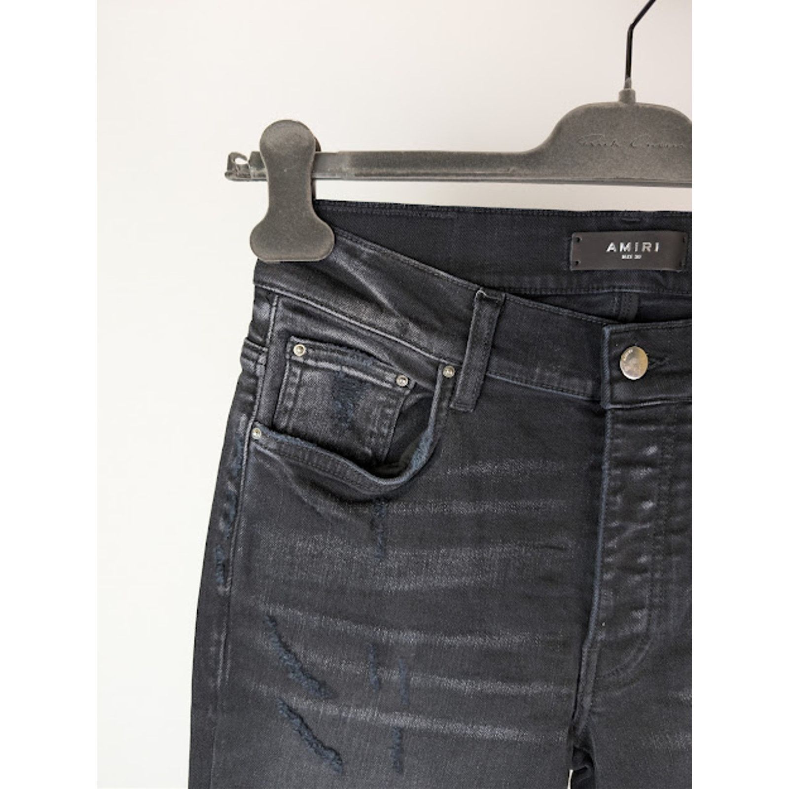 Amiri o1rshd1 Vintage Bandana Artpatch Skinny Denim Jeans Black Size US 36 / EU 52 - 6 Thumbnail