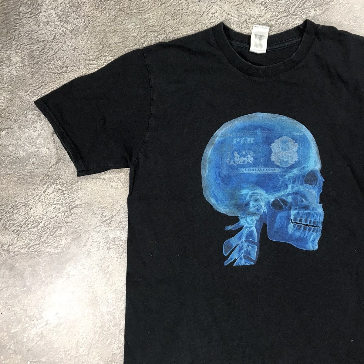 Vintage Vintage Y2K Graphic Tee Blue Skull Horror Streetwear Slim M Size US M / EU 48-50 / 2 - 3 Thumbnail