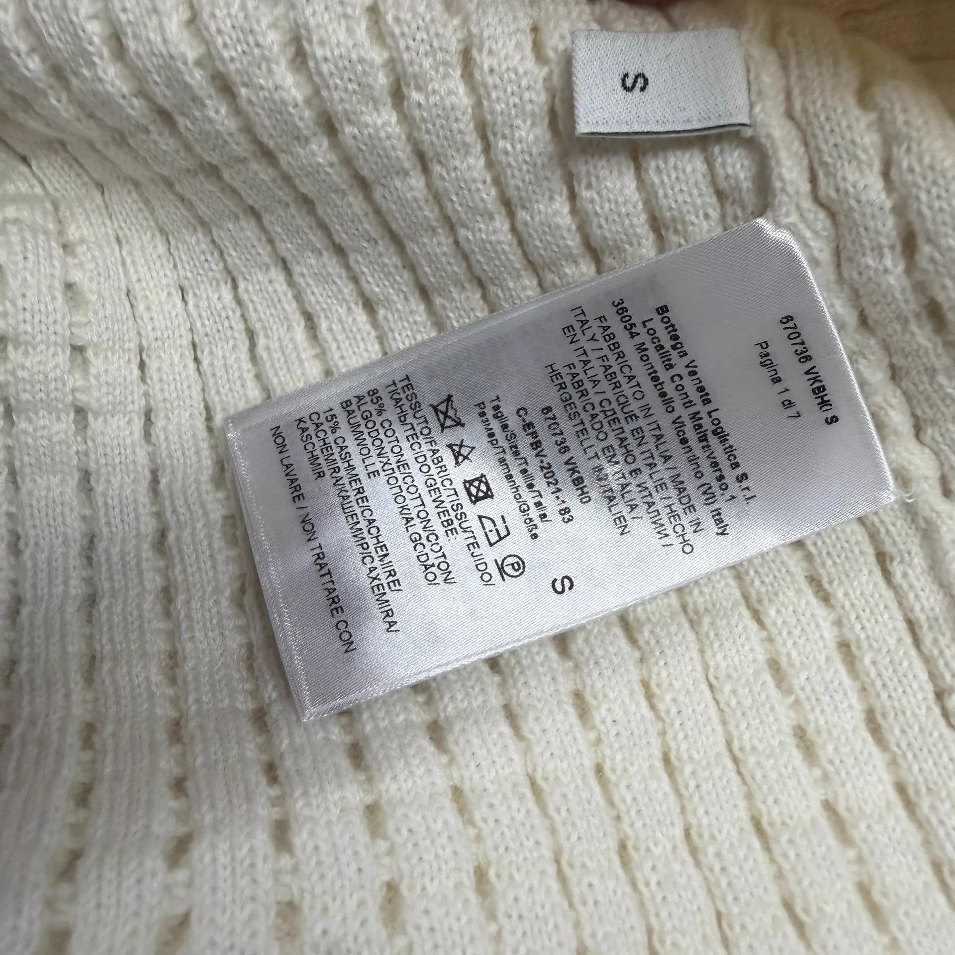 Bottega Veneta BV white knit sweater size S new unused Size S / US 4 / IT 40 - 4 Thumbnail