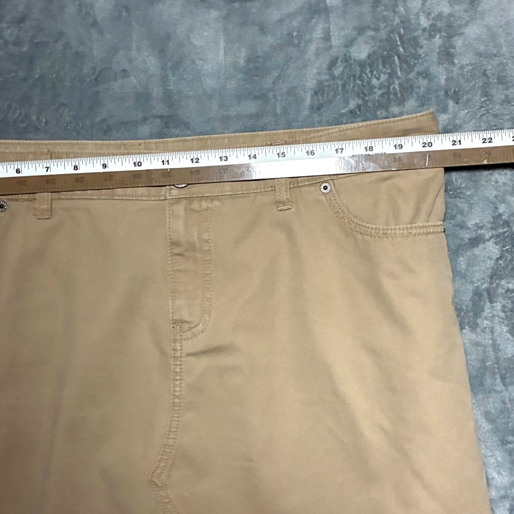 Gap Gap Womens Khaki Tan Cotton Denim Mini Skirt Raw Hem Size 16 Size 38" / US 16 / IT 52 - 6 Thumbnail