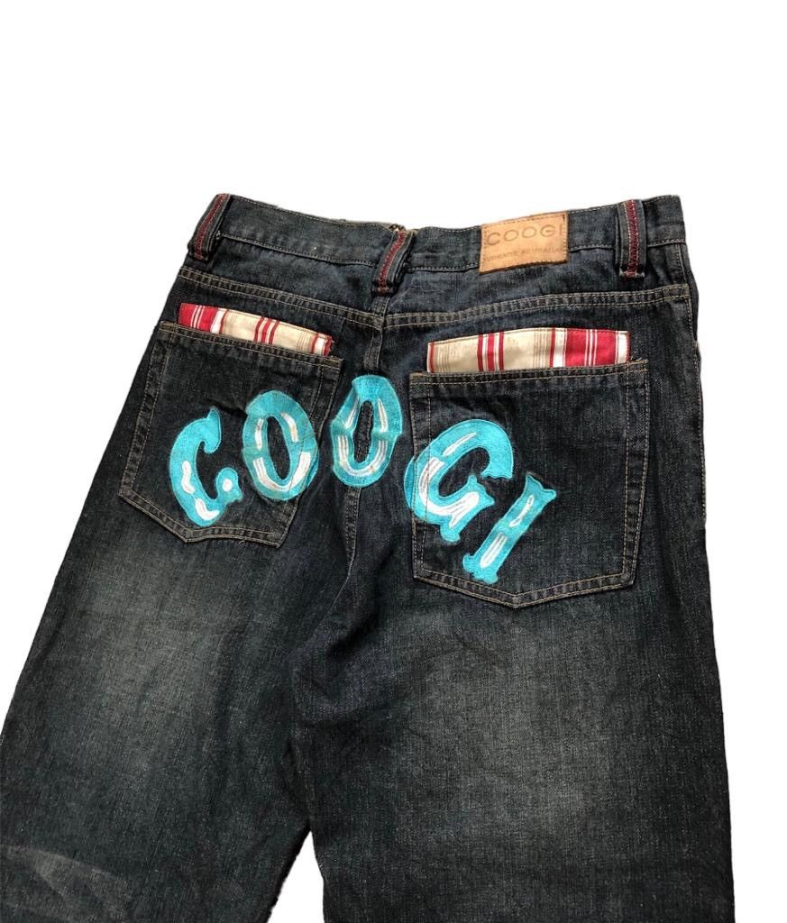 Coogi Baggy Jeans Embroidered Ice Logo