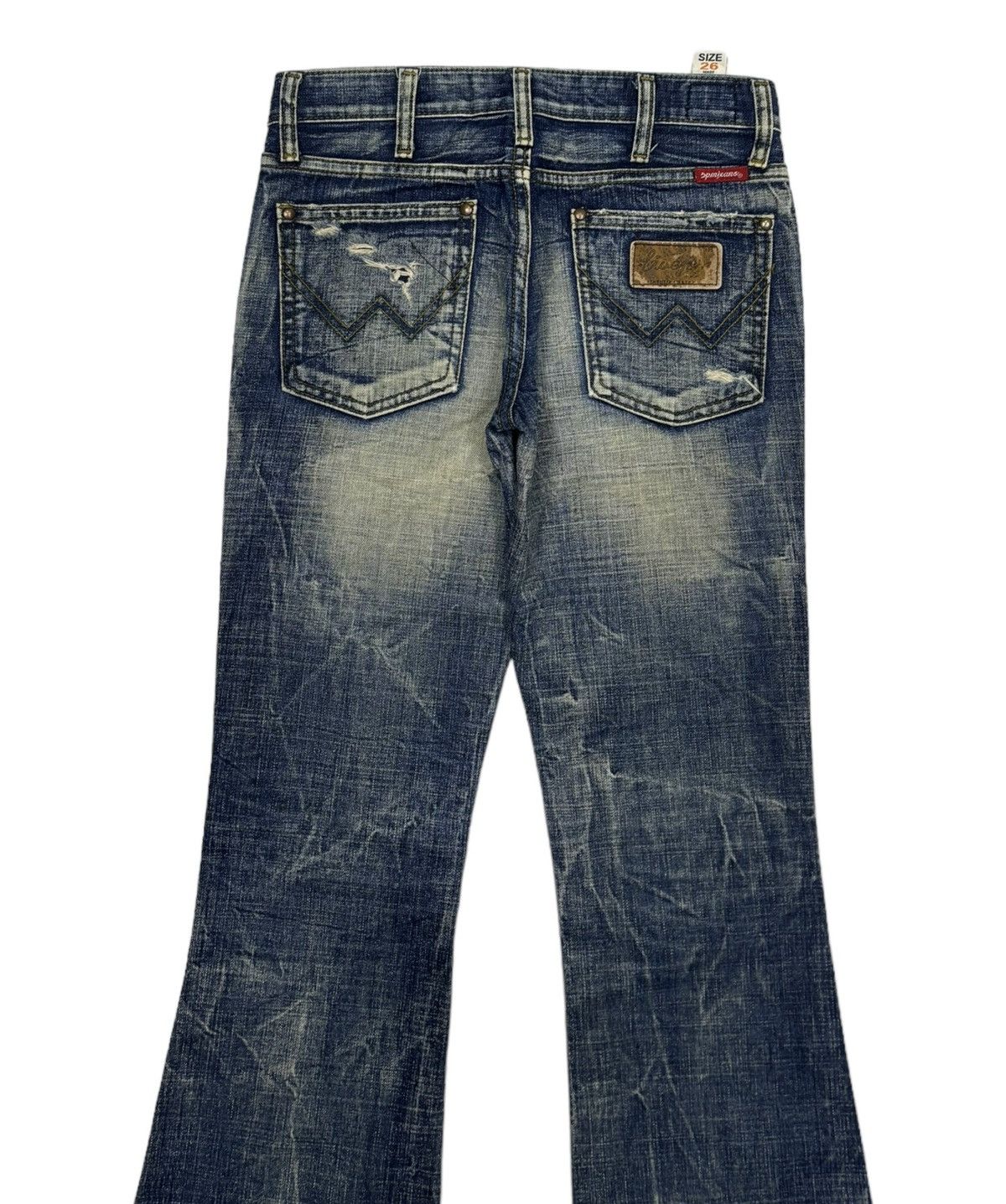 45rpm × Japanese Brand FLARE JEANS 5PM DISTRESSED FLARE DENIM JEANS Size 27" / US 4 / IT 40 - 6 Thumbnail