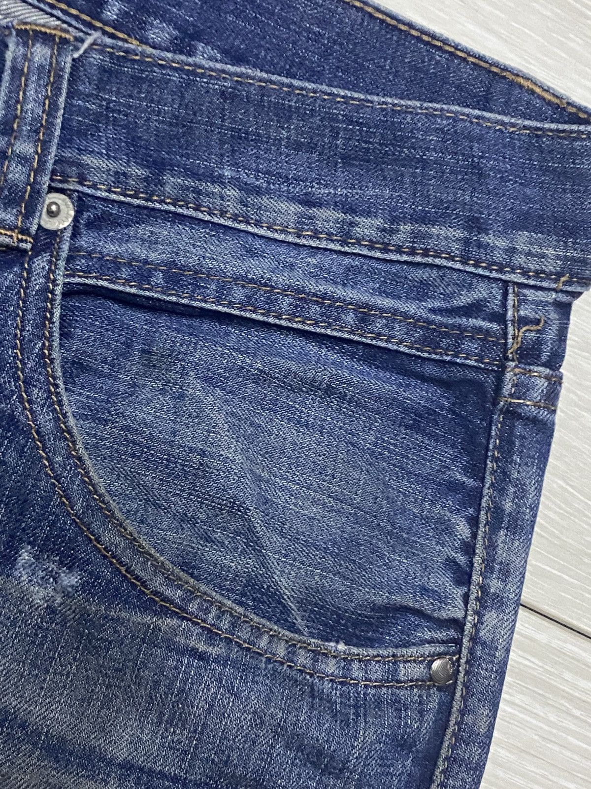 Lee × Vivienne Westwood Vintage Lee Cooper Whisker Faded Wash Distressed Jeans Size US 38 / EU 54 - 10 Thumbnail